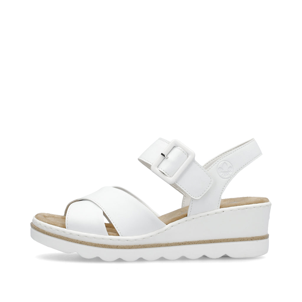 White Hook & Loop Sandals for Women | Rieker 67463-80