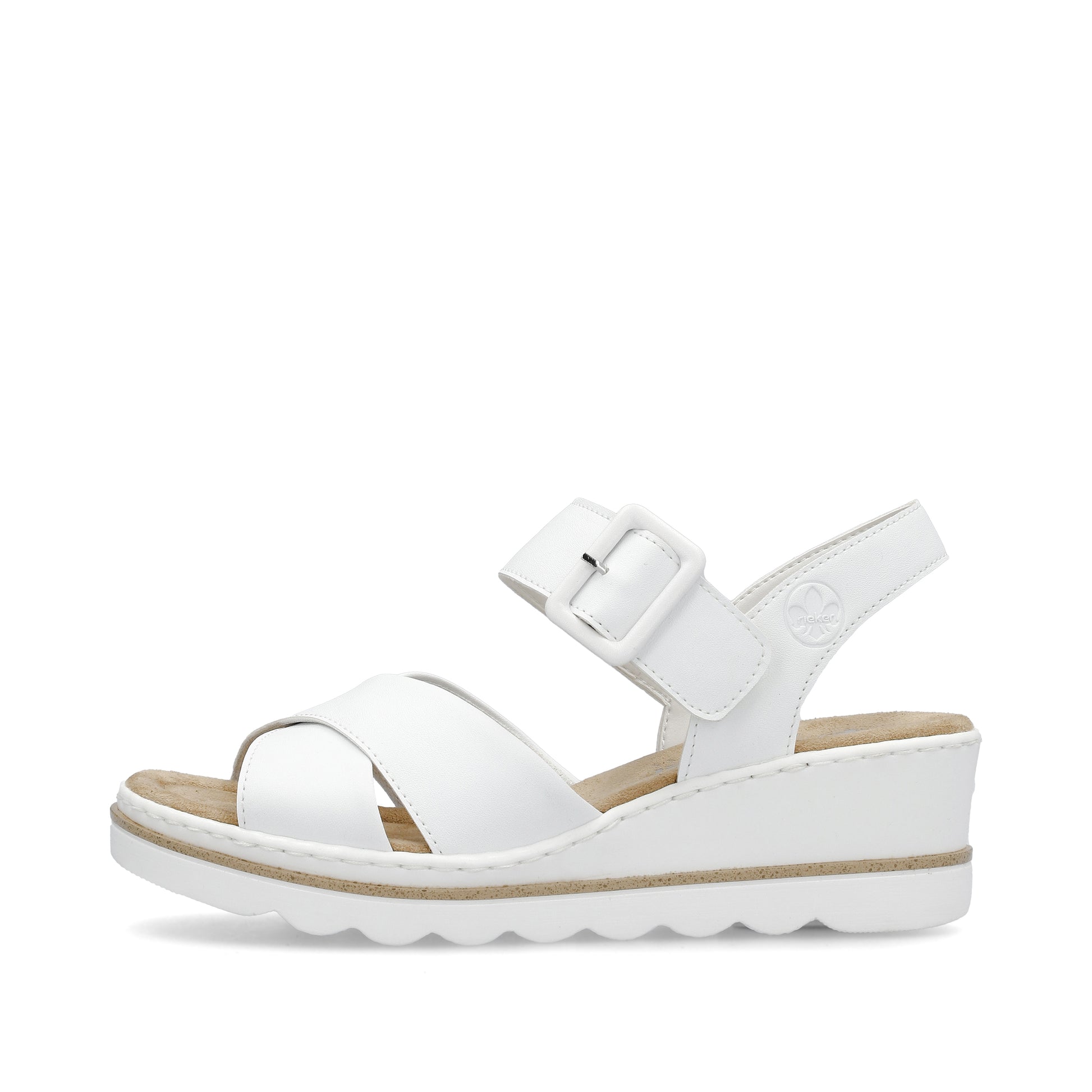 White Hook & Loop Sandals for Women | Rieker 67463-80