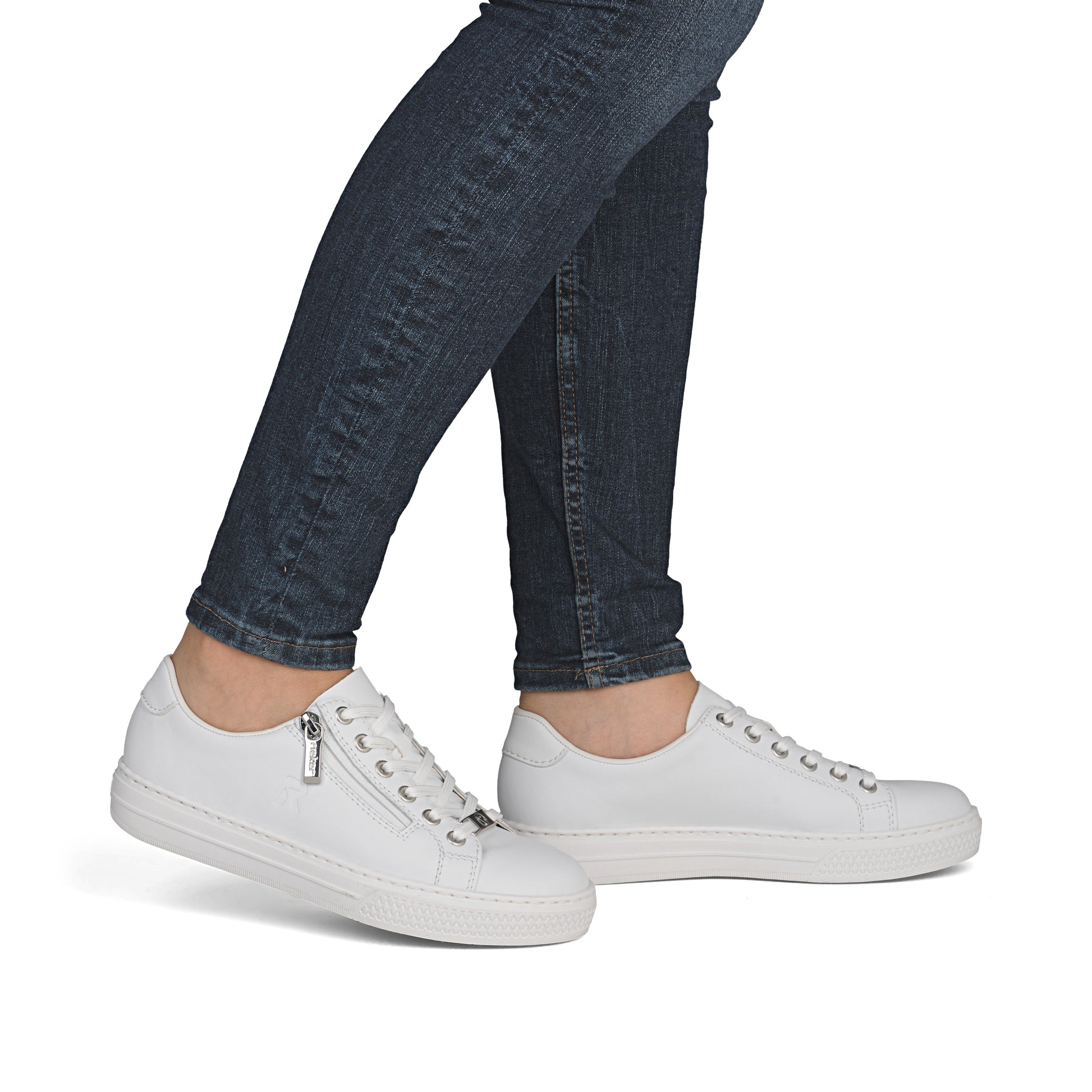 White Zip Shoes for Women | Rieker L59L1-83