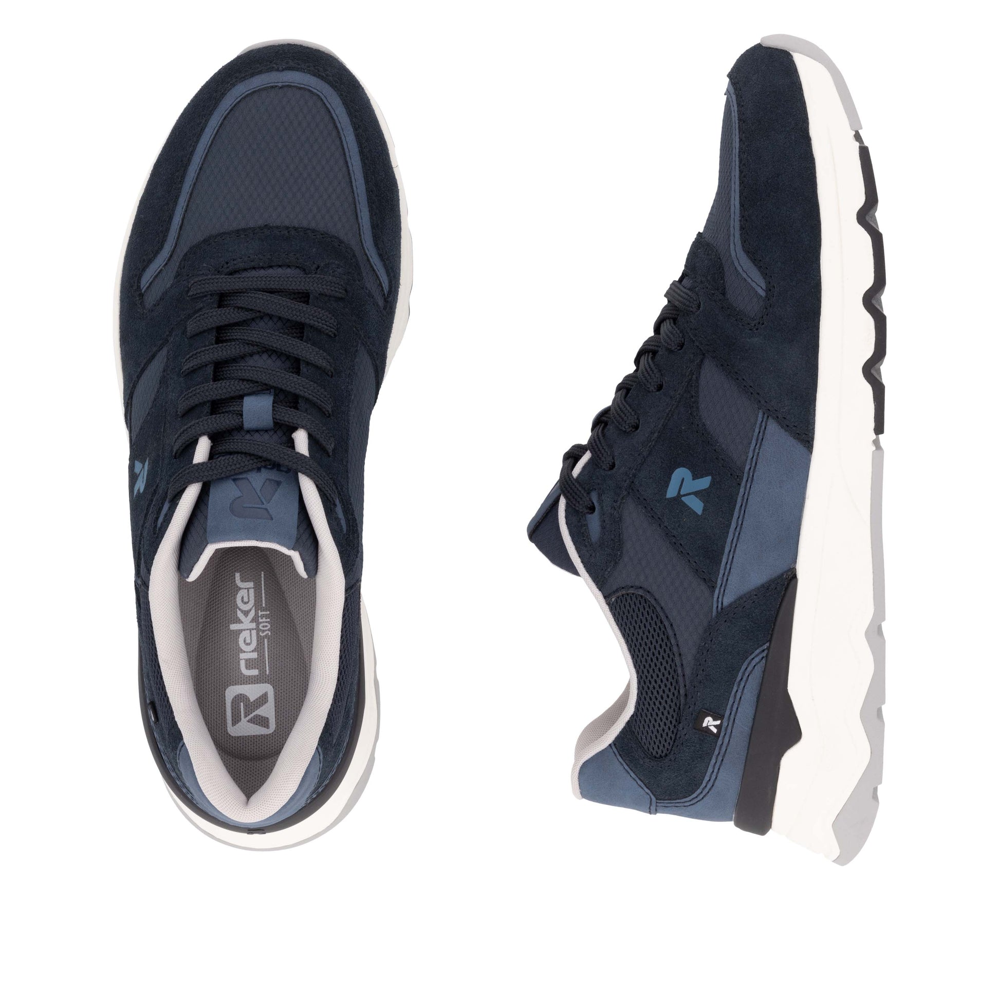 Blue Elasticated Shoes for Men | Rieker U0905-14