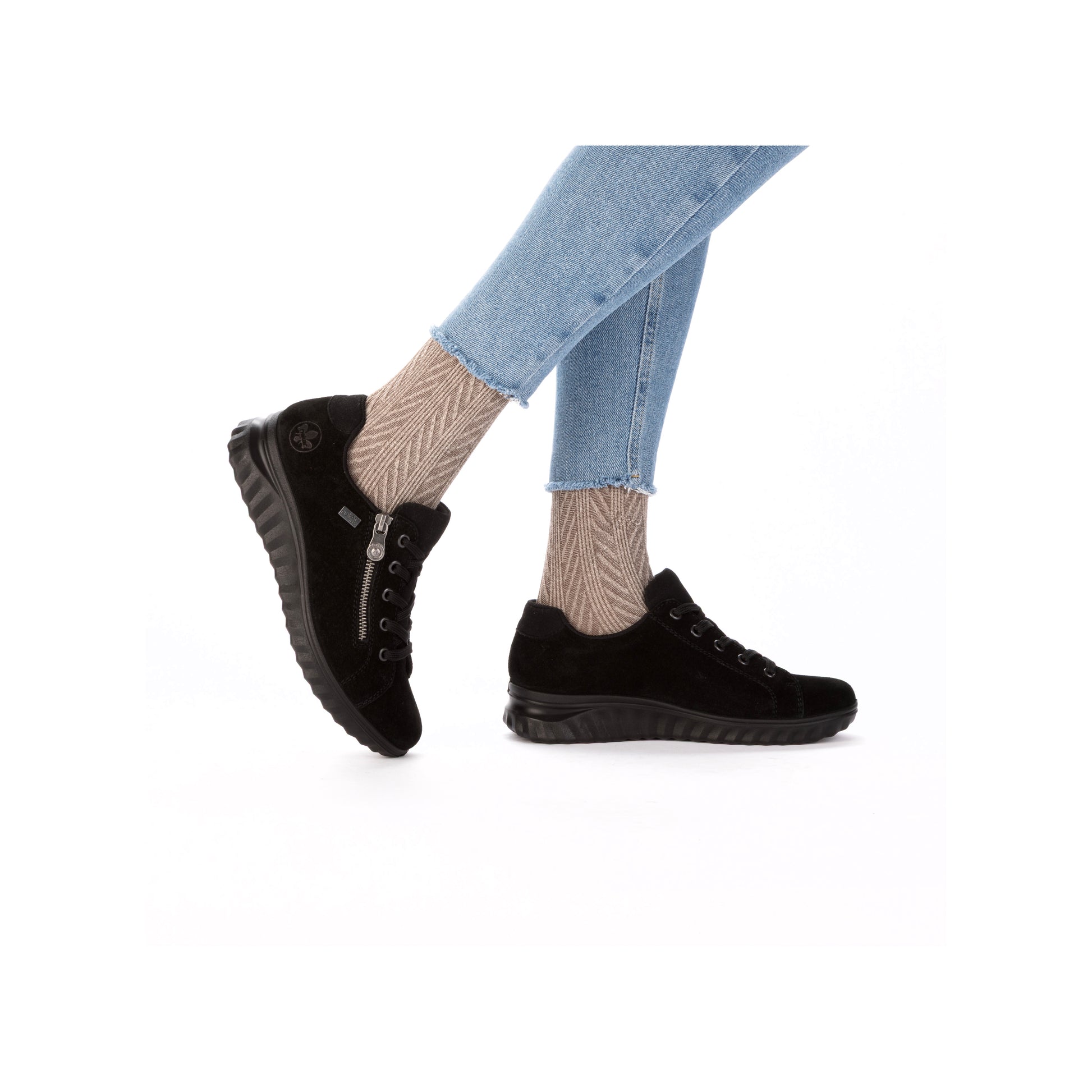 Black Zip Shoes for Women | Rieker 59000-00