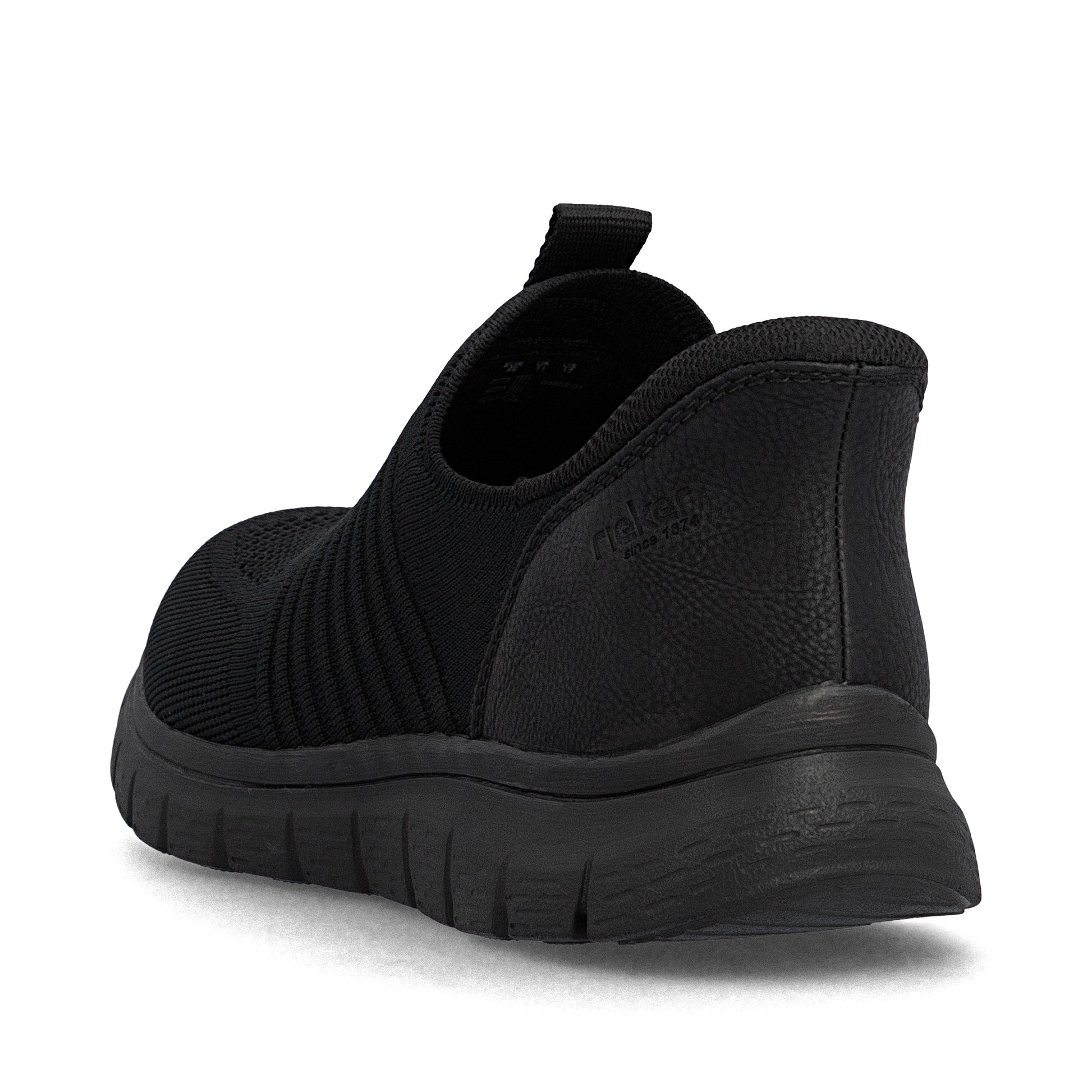 Black Elasticated Shoes for Men | Rieker B6659-01