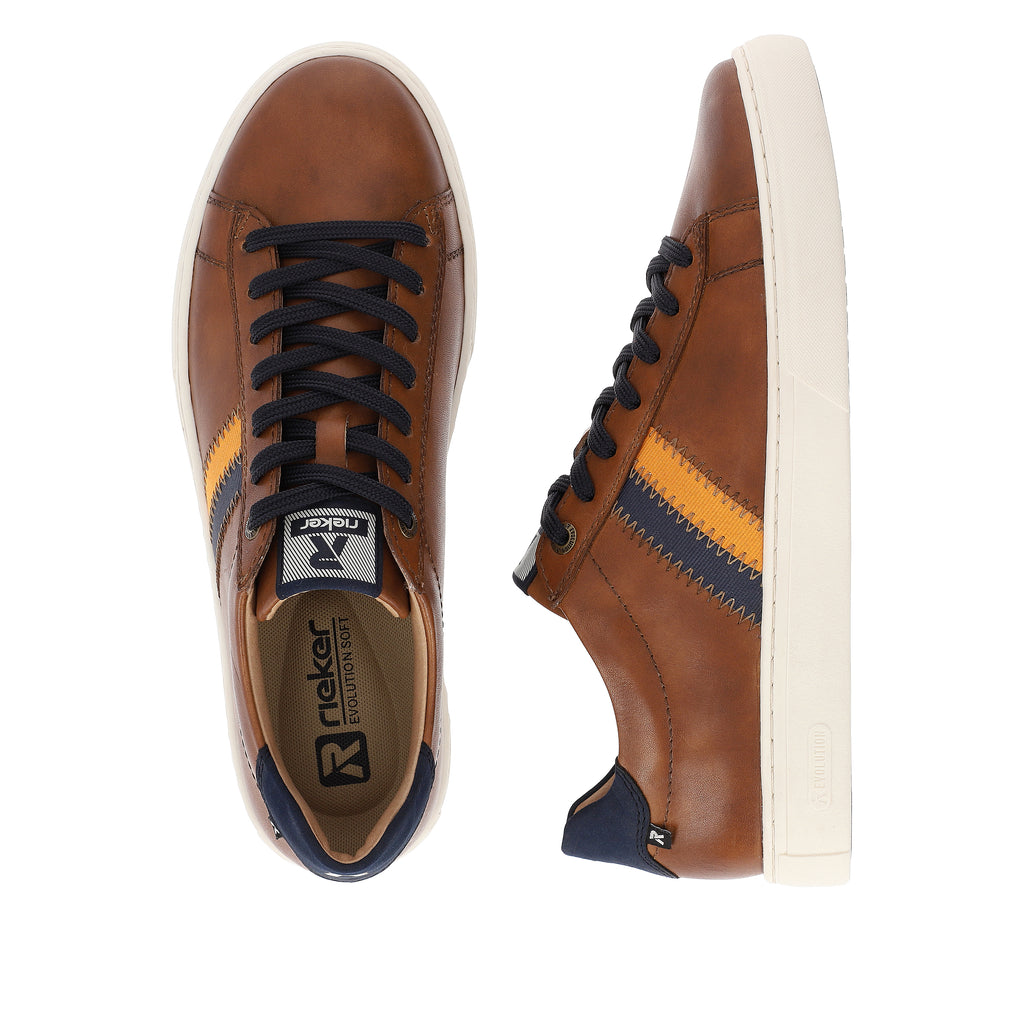 Brown Elasticated Shoes for Men | Rieker U0705-24