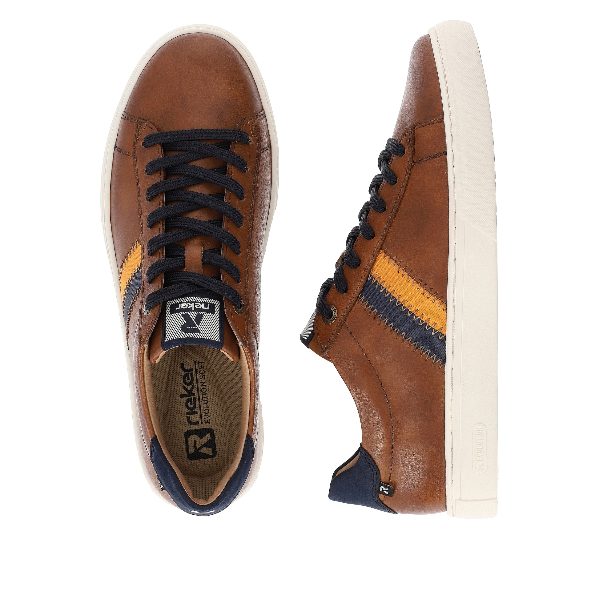 Brown Elasticated Shoes for Men | Rieker U0705-24