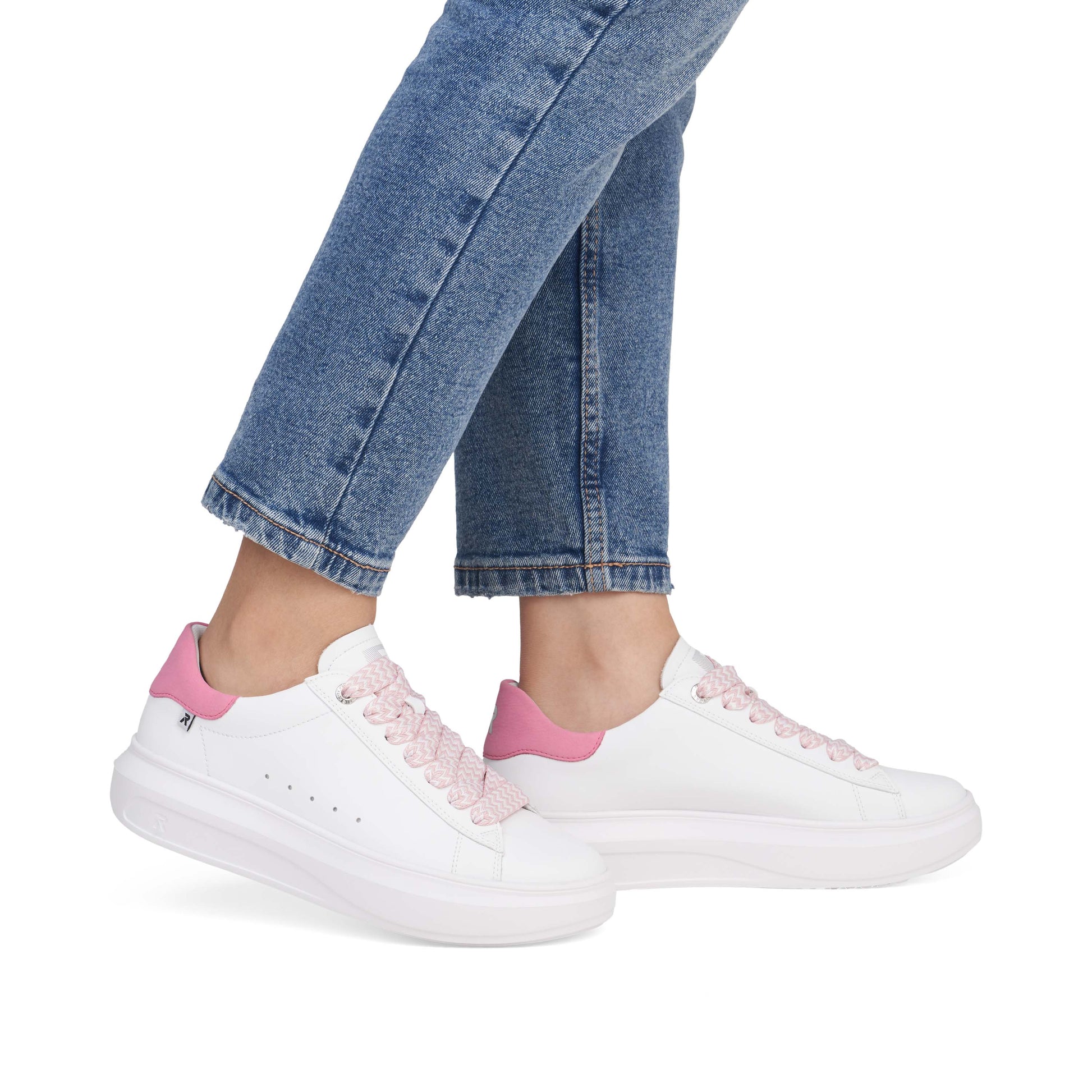 White Elasticated Shoes for Women | Rieker W1201-82