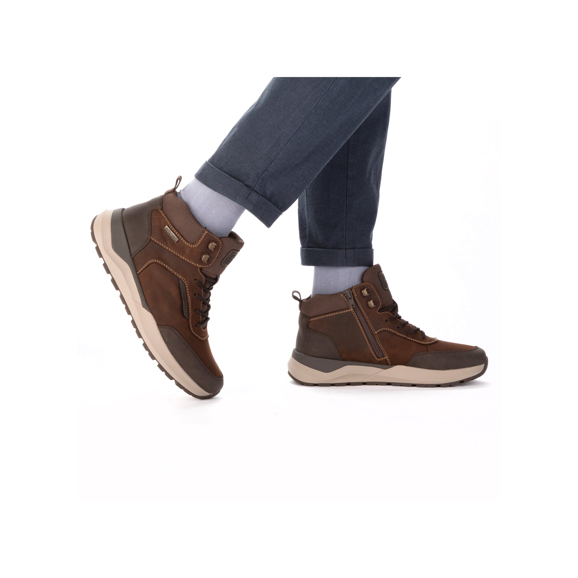 Brown Zip Boots for Men | Rieker 06030-24