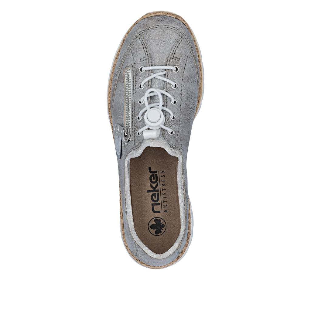 Grey Elasticated Shoes for Women | Rieker N4263-40