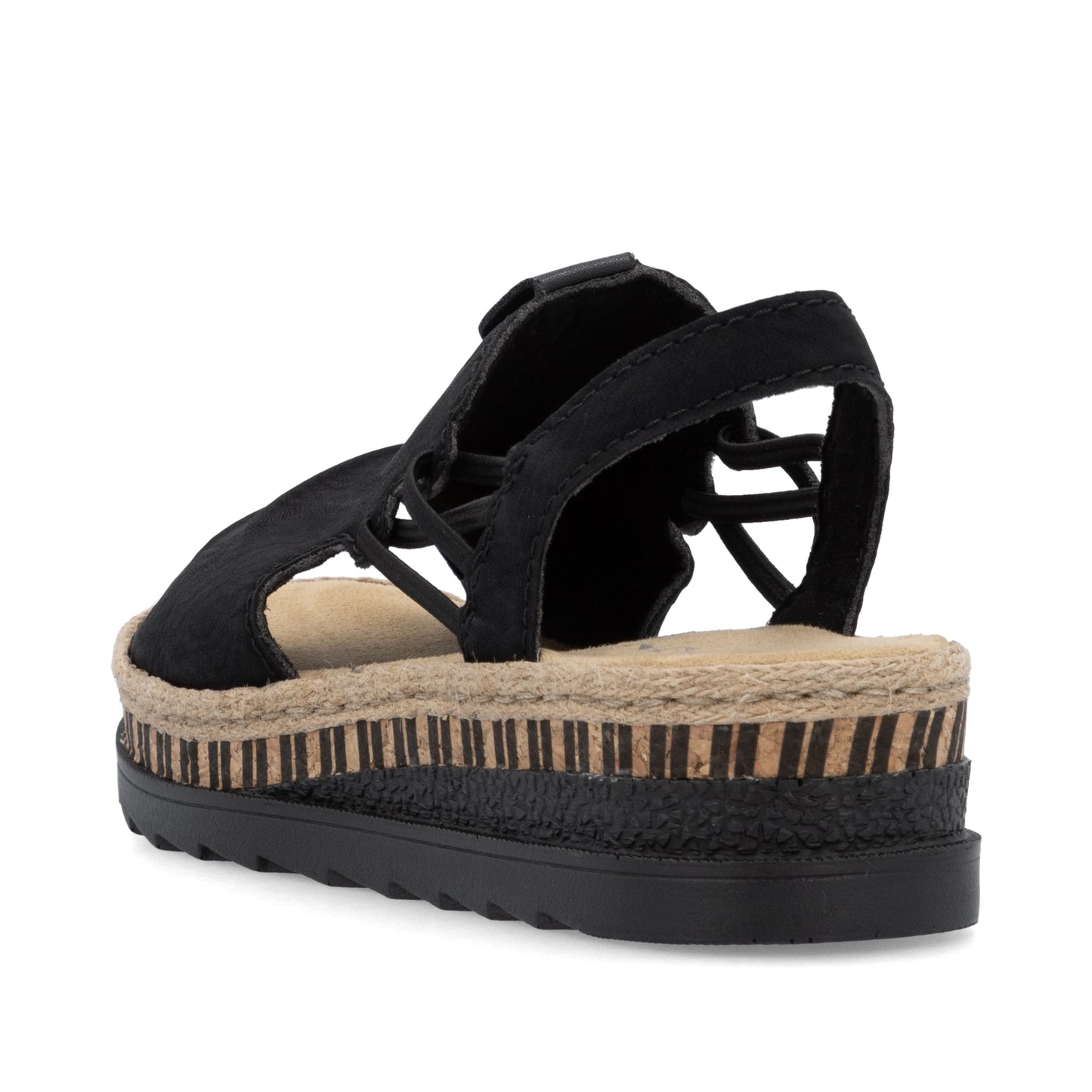 Rieker Women's Wedge Sandal - Black | V7972-00