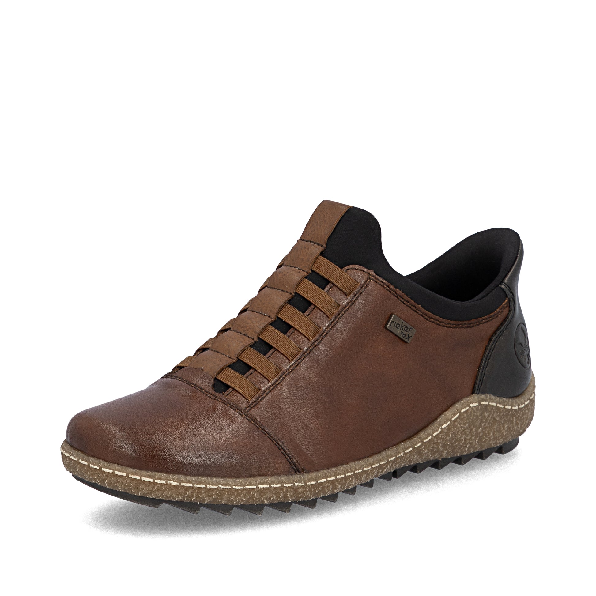 Brown Elasticated Shoes for Women | Rieker L7562-22