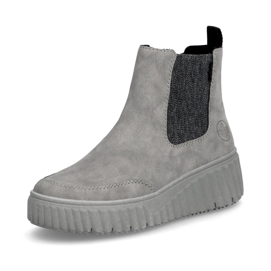 Grey Zip Boots for Women | Rieker N2553-40