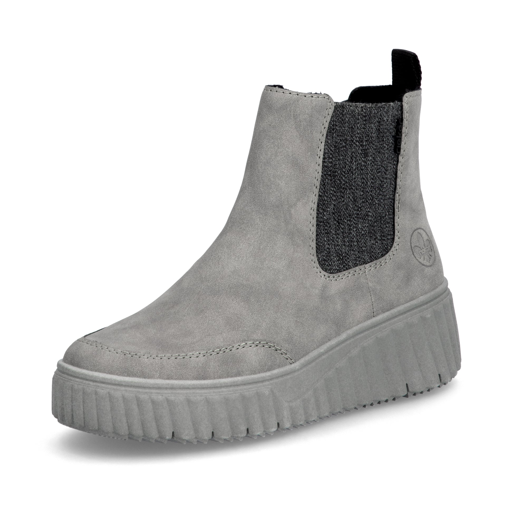Grey Zip Boots for Women | Rieker N2553-40