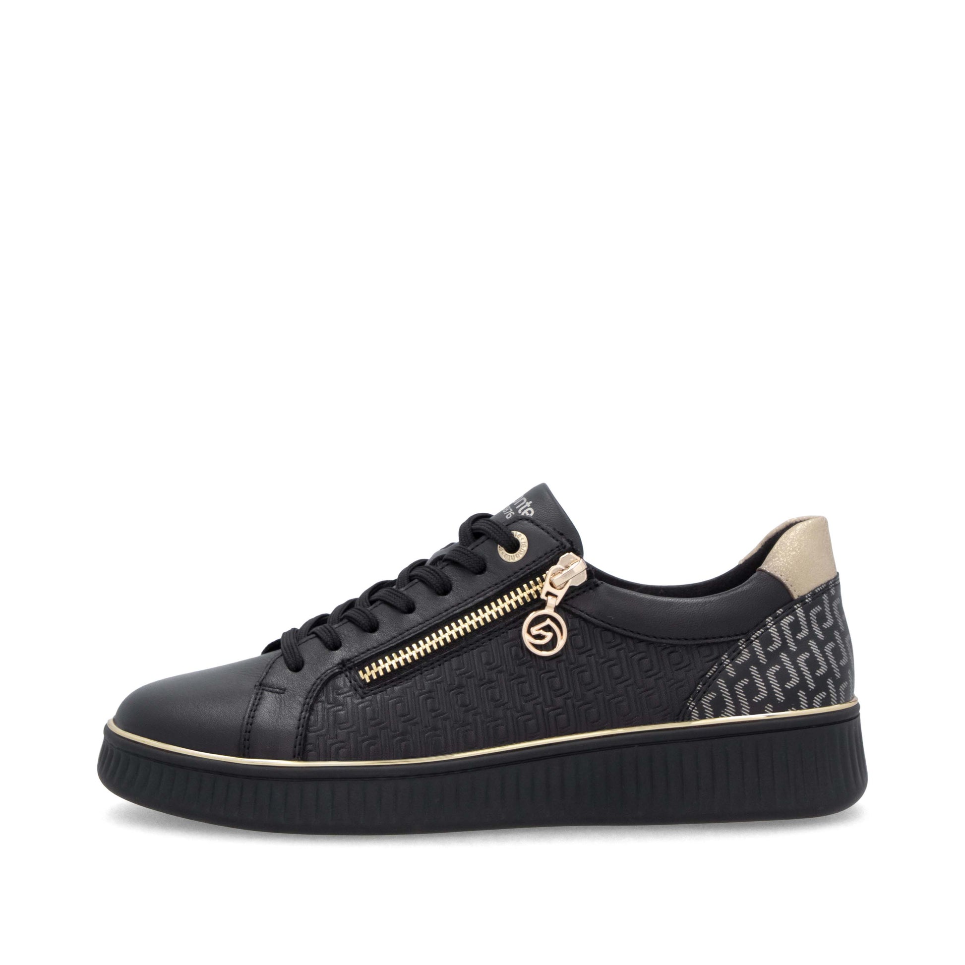 Black Zip Shoes for Women | Remonte D2E00-03