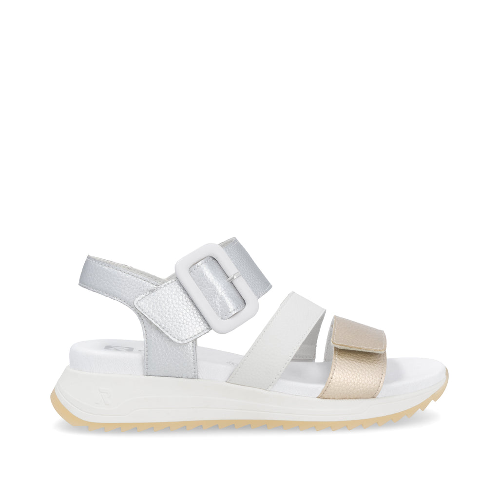 Gold Hook & Loop Sandals for Women | Rieker Sport W2950-90