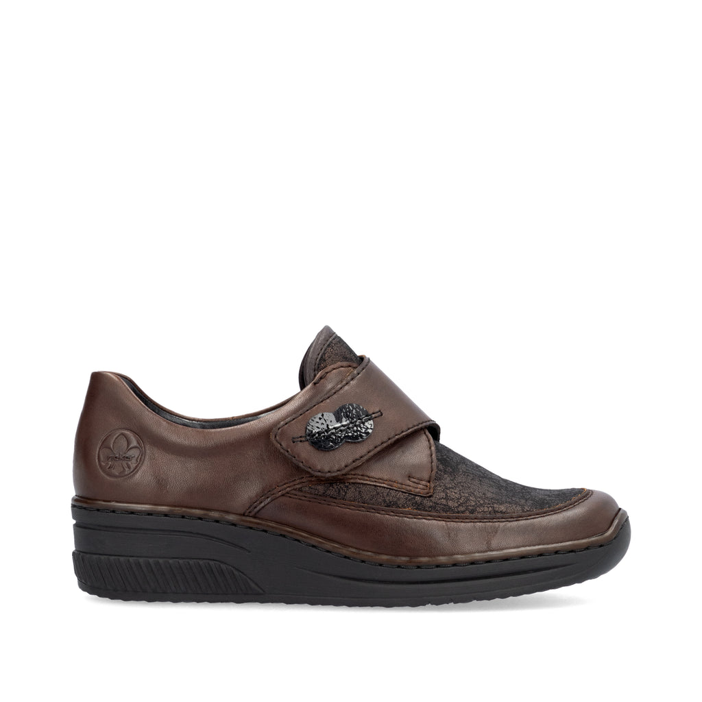 Brown Hook & Loop Shoes for Women | Rieker 487C0-25
