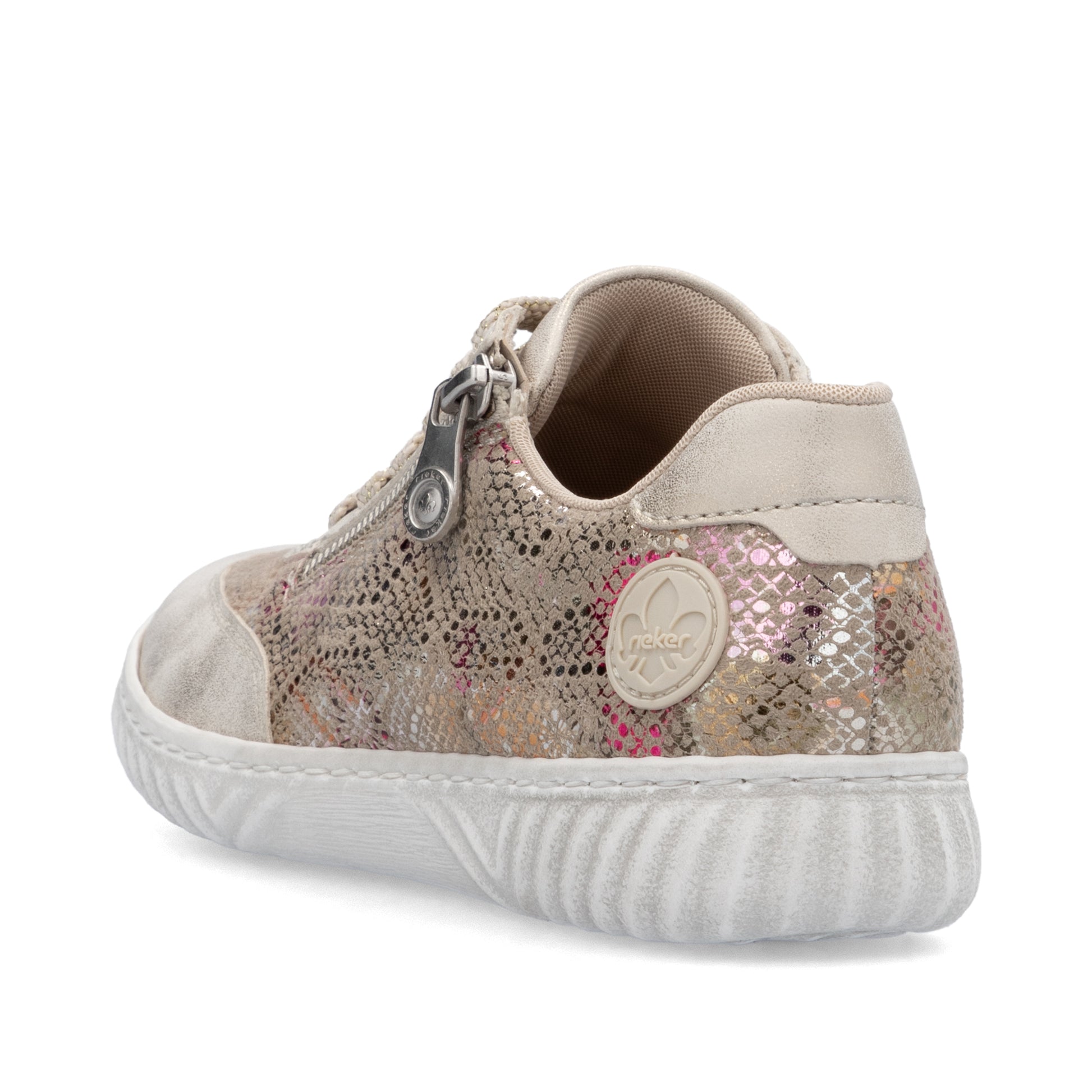 Beige Zip Shoes for Women | Rieker N0902-90