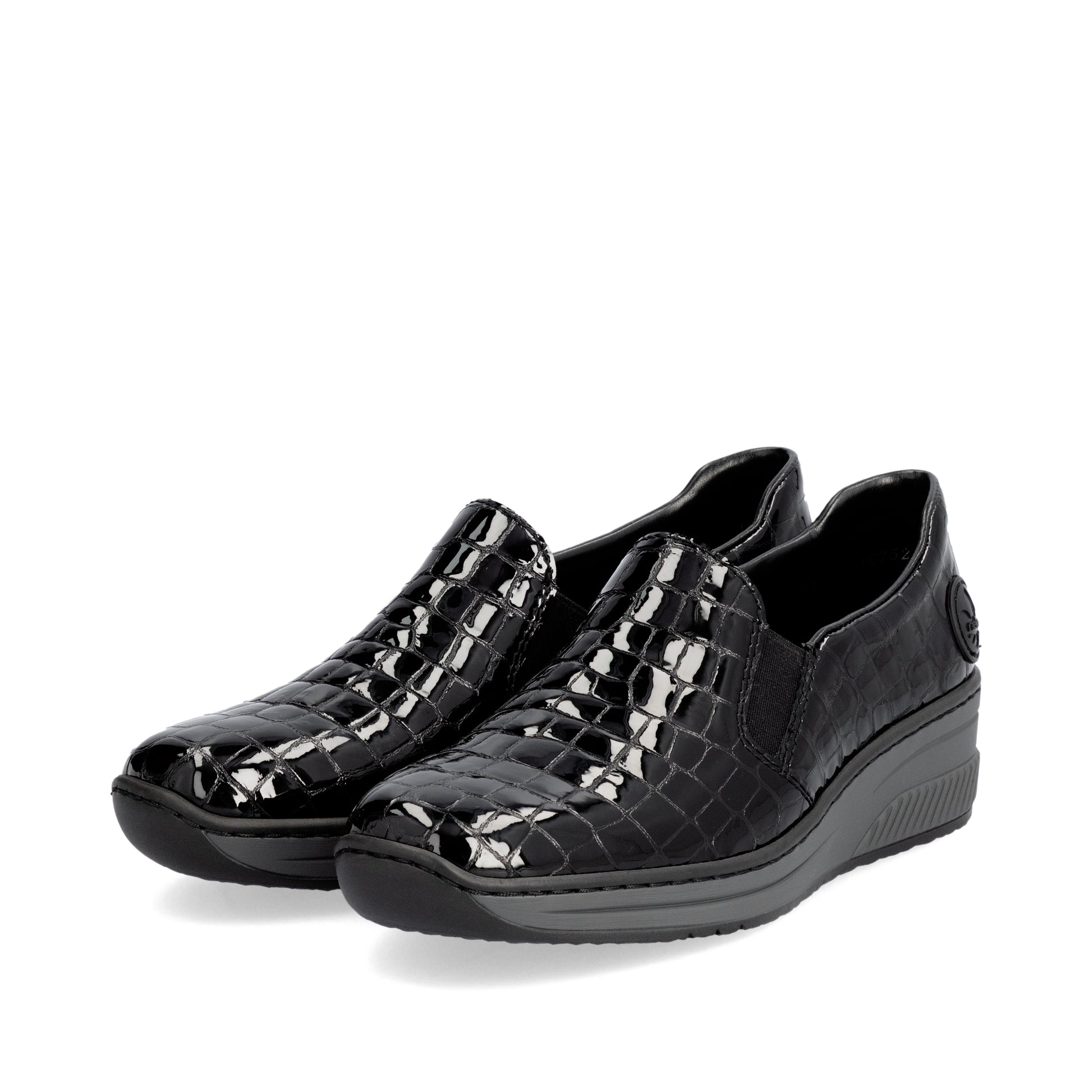 Black Elasticated Shoes for Women | Rieker 48752-00