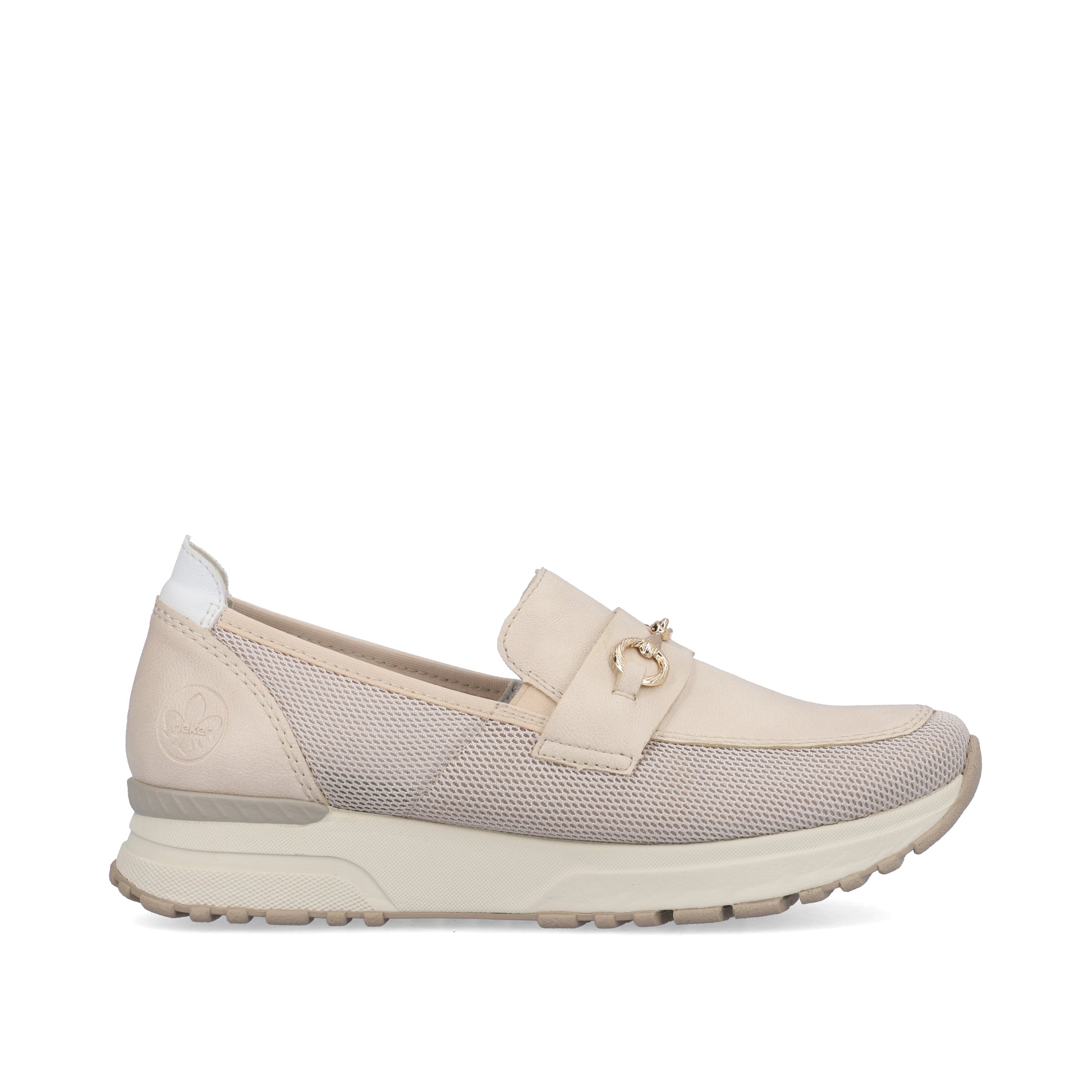 Beige Elasticated Shoes for Women | Rieker N7455-60