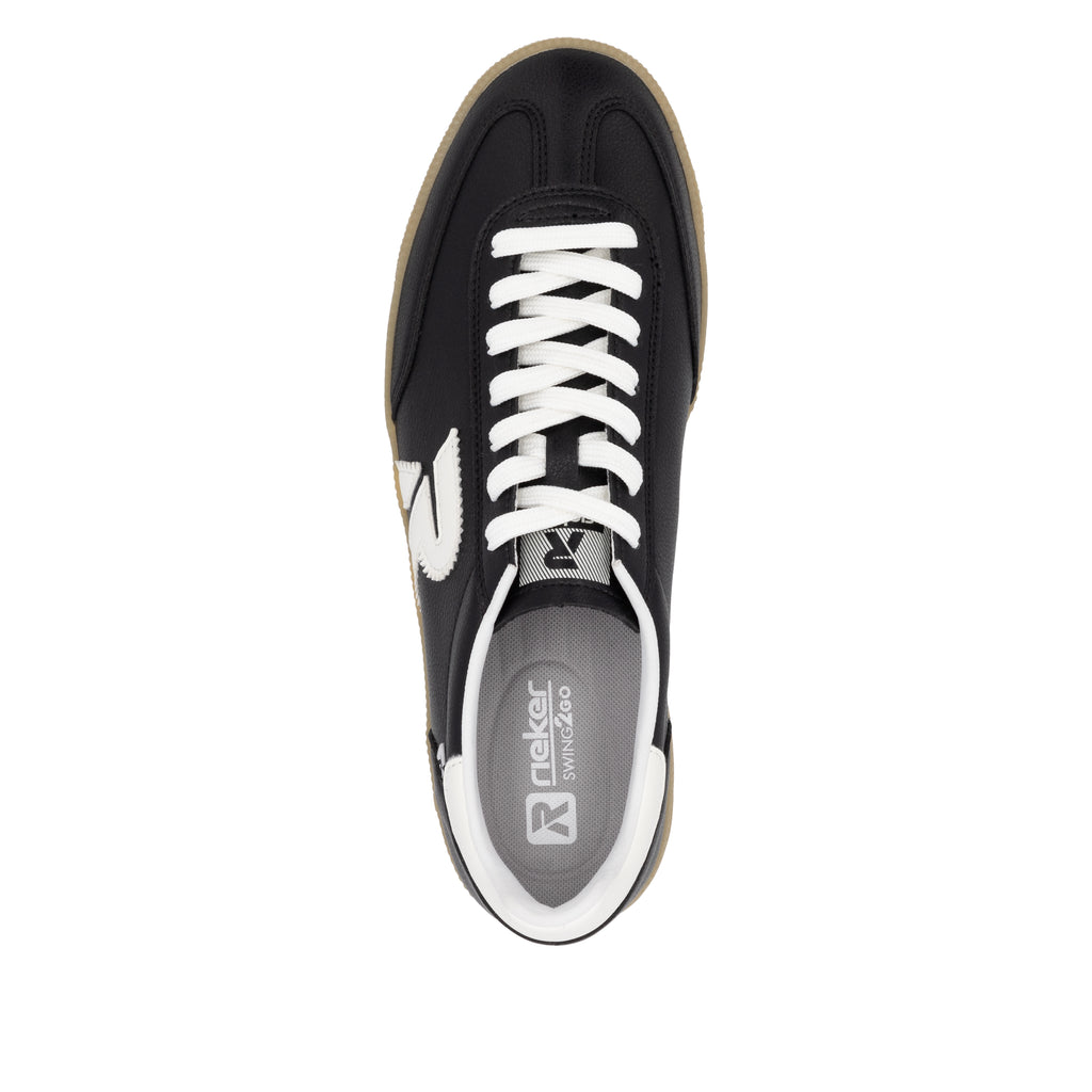 Black Elasticated Shoes for Men | Rieker U2200-00