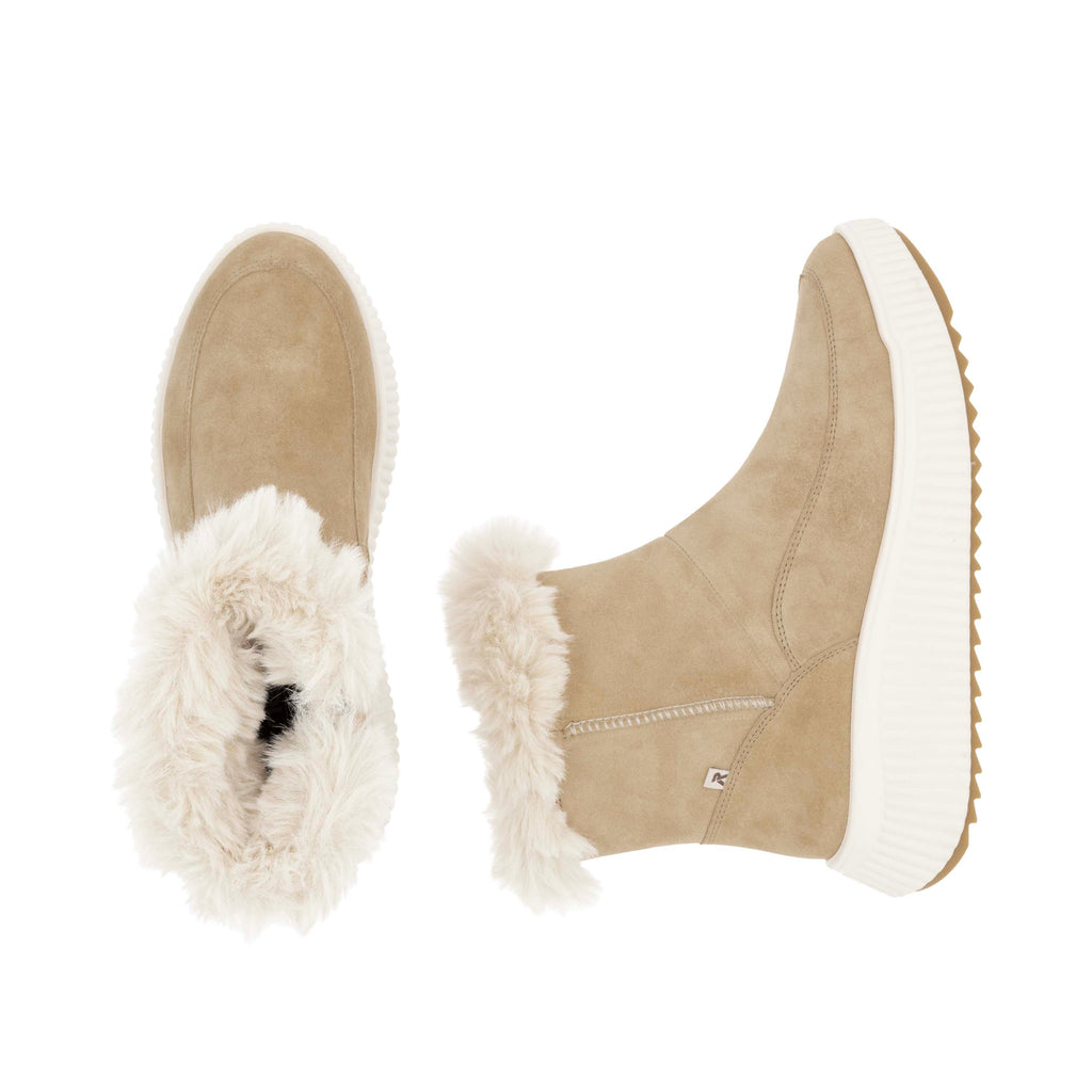 Beige Zip Boots for Women | Rieker Sport W1772-62