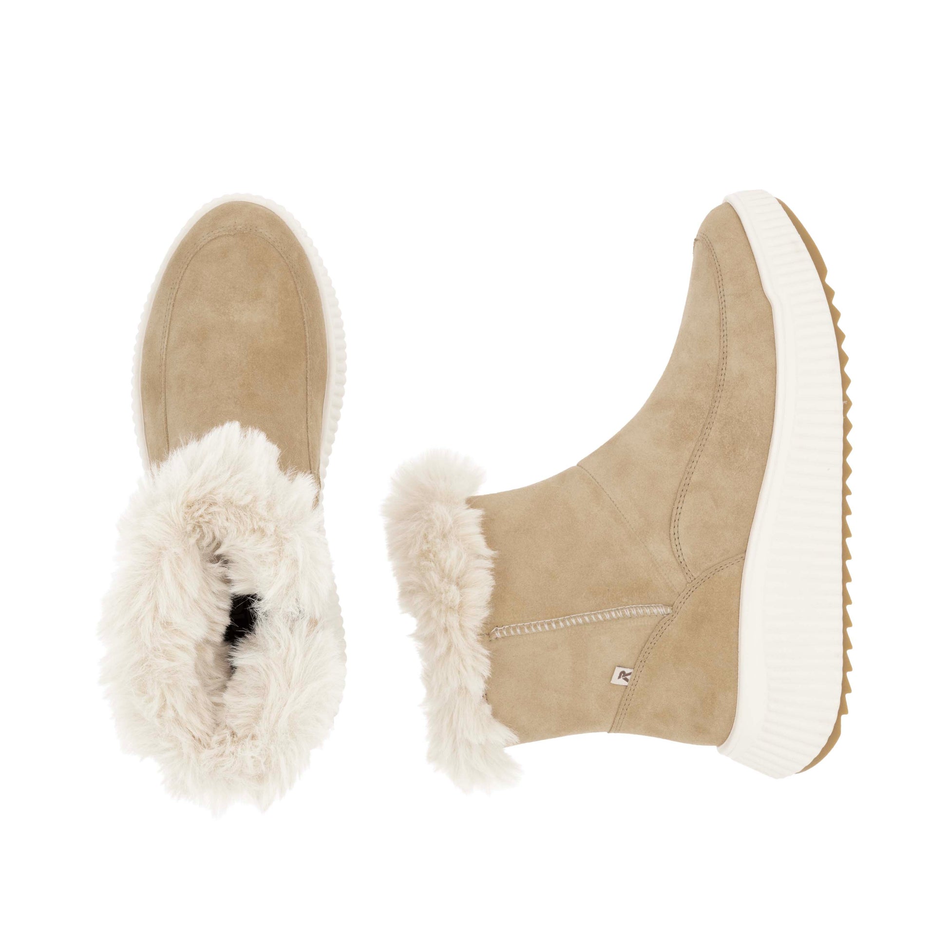 Beige Zip Boots for Women | Rieker Sport W1772-62