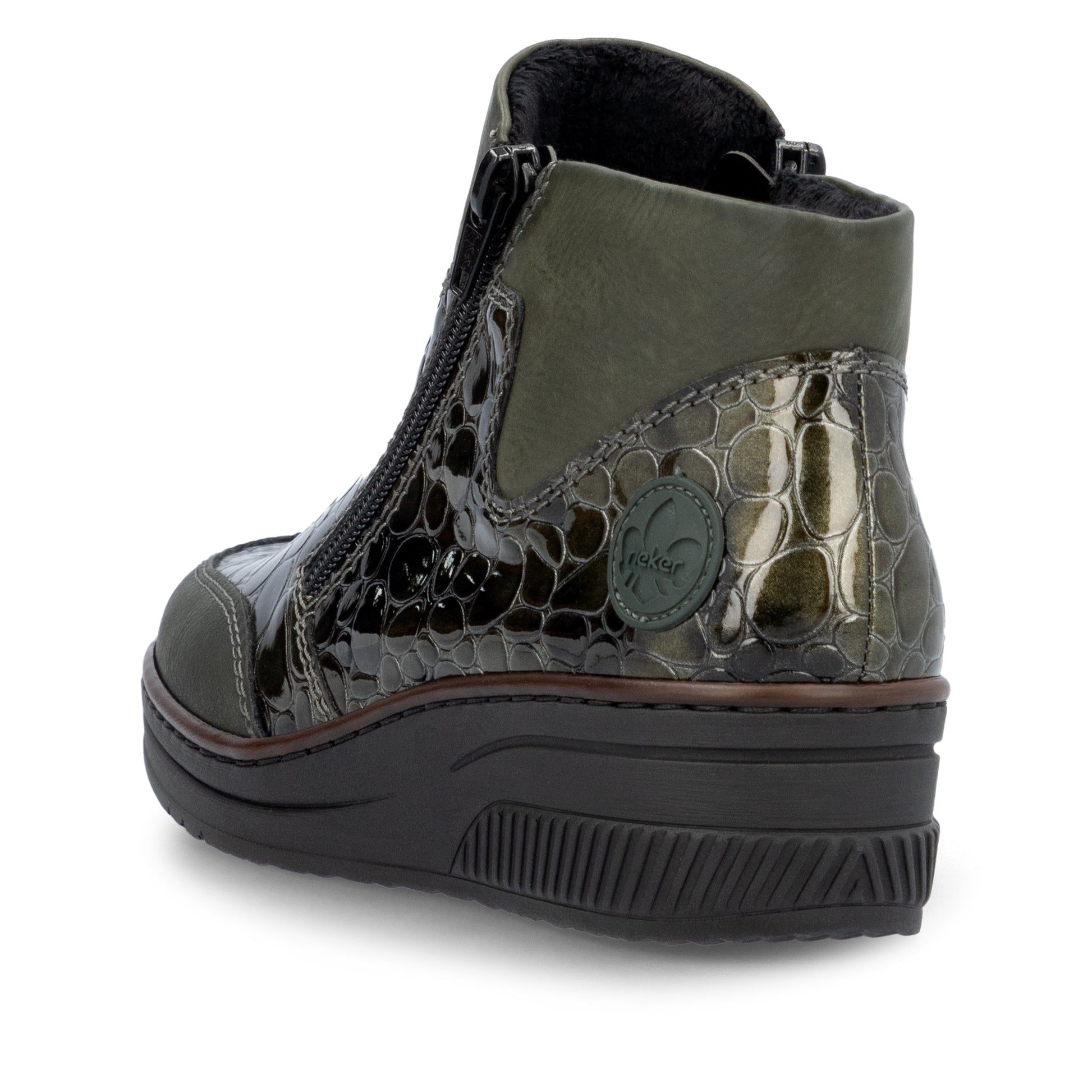 Green Zip Boots for Women | Rieker 48754-54