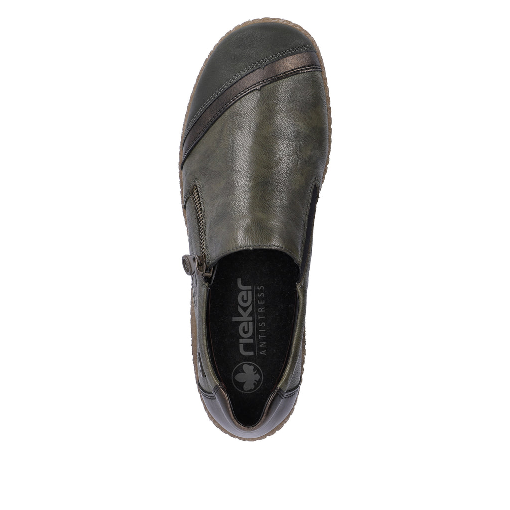 Green Zip Shoes for Women | Rieker L7571-54