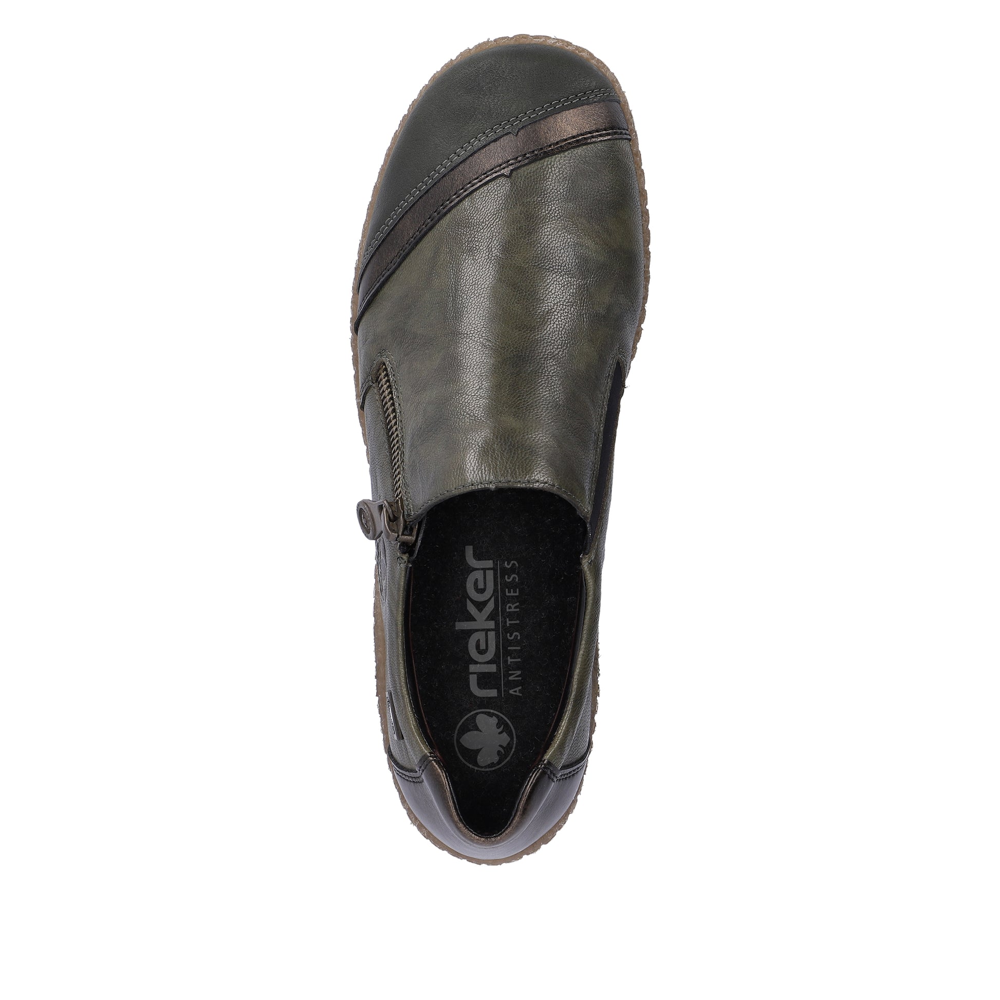 Green Zip Shoes for Women | Rieker L7571-54