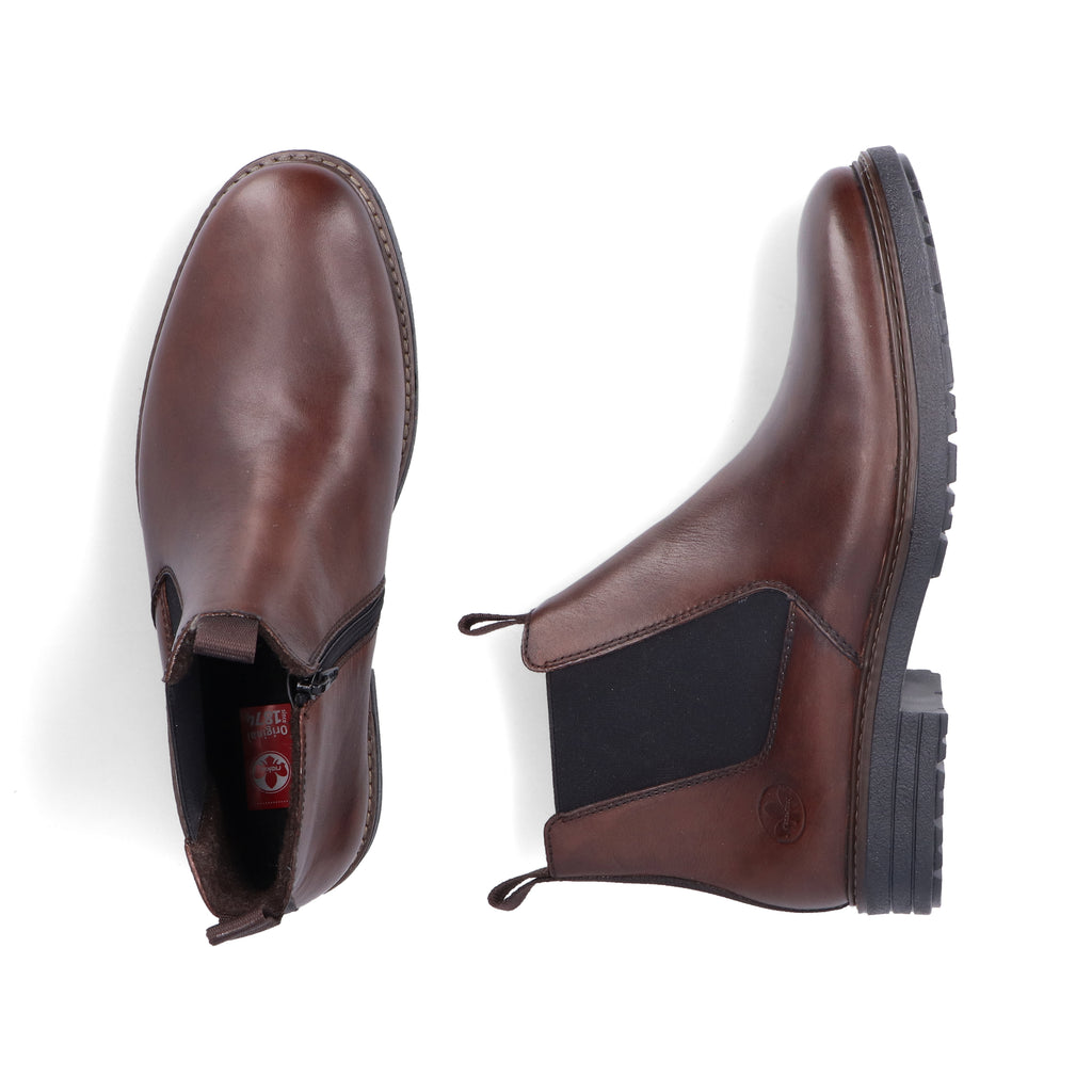 Brown Zip Boots for Men | Rieker 33180-26