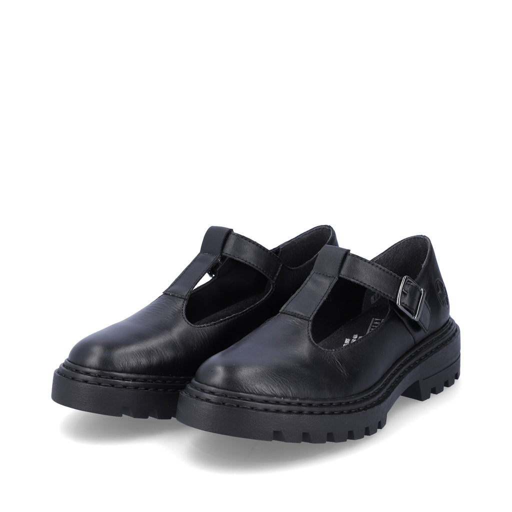 Black Buckle Shoes for Women | Rieker Z9664-00