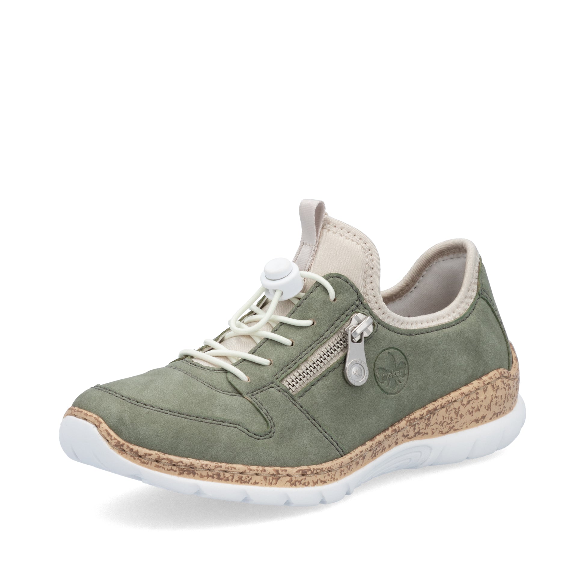 Green Elasticated Shoes for Women | Rieker N42G0-52