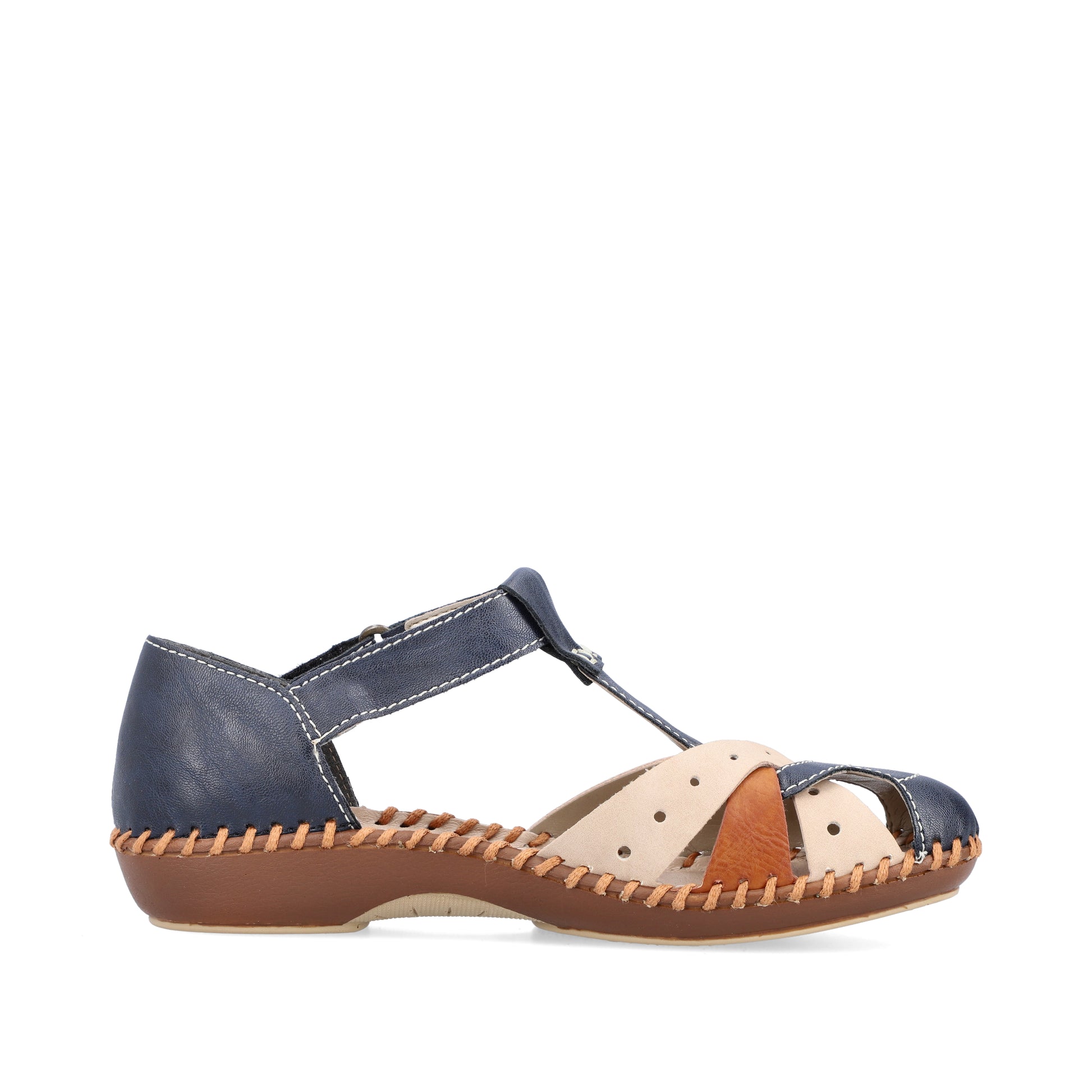 Blue Hook & Loop Shoes for Women | Rieker M1655-14