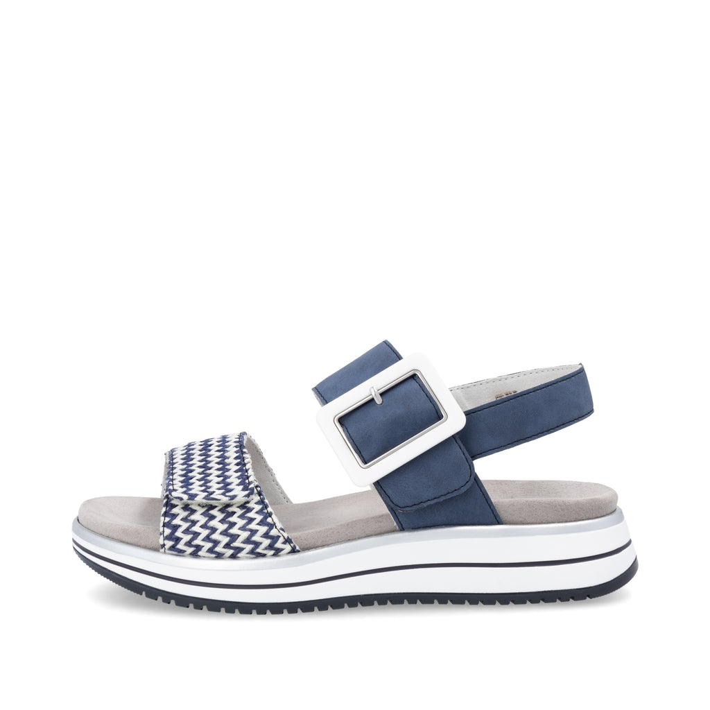 Blue Hook & Loop Sandals for Women | Remonte D1J53-14