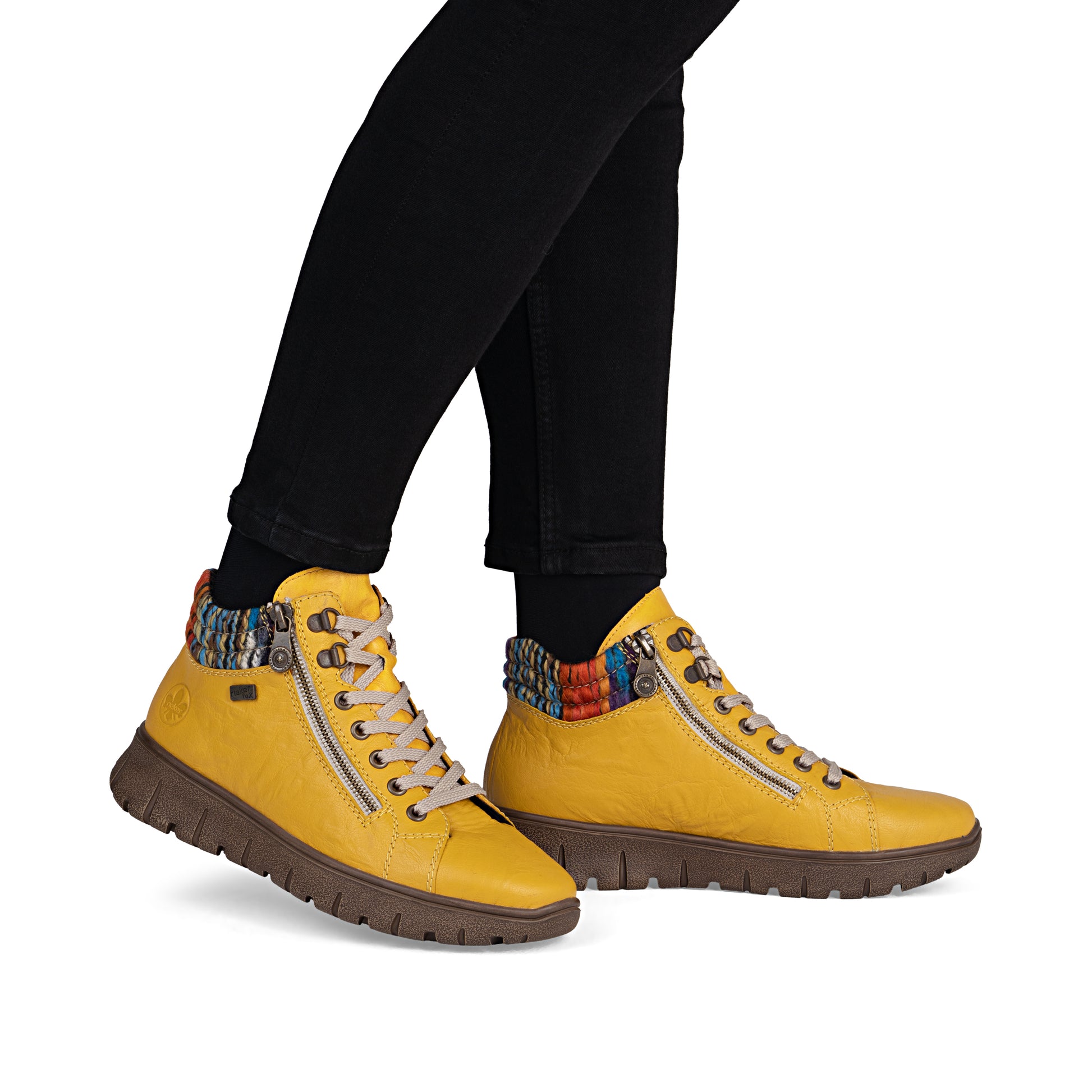 Yellow Zip Boots for Women | Rieker N1305-68