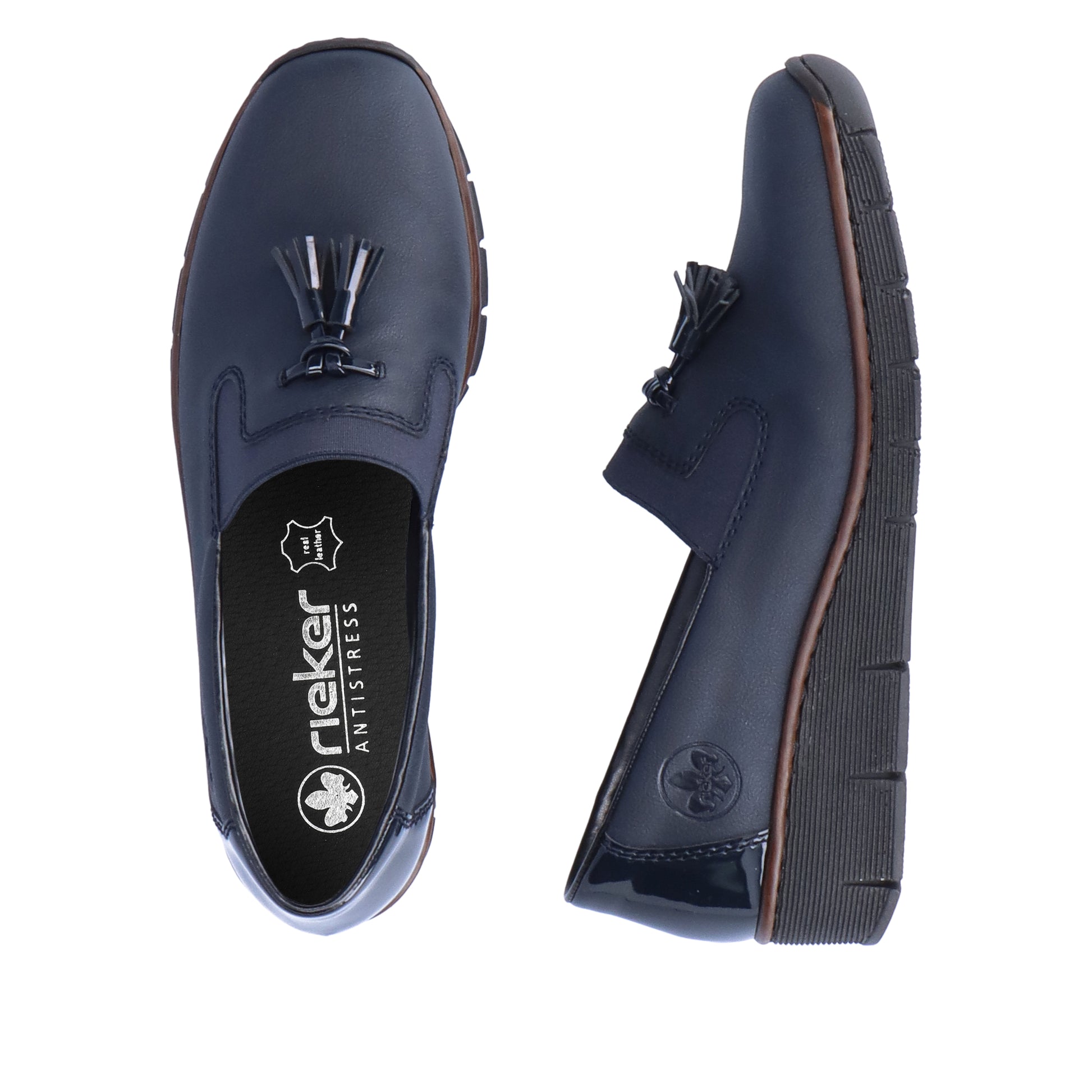 Blue Elasticated Shoes for Women | Rieker 53751-14