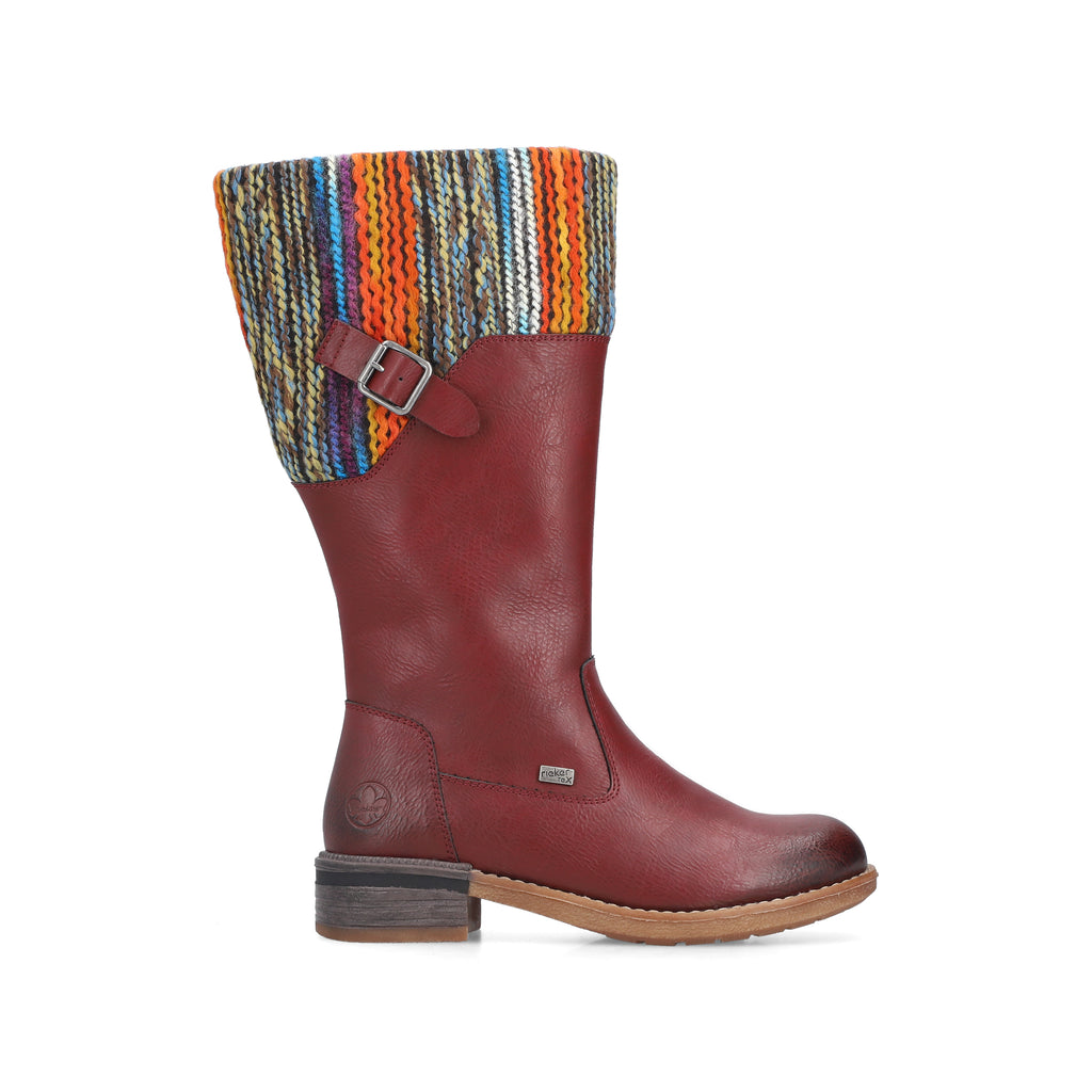 Red Zip Boots for Women | Rieker 94692-35