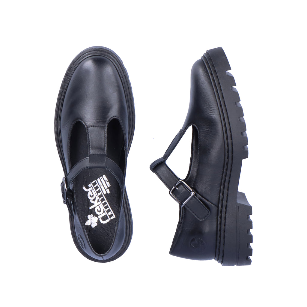 Black Buckle Shoes for Women | Rieker Z9664-00