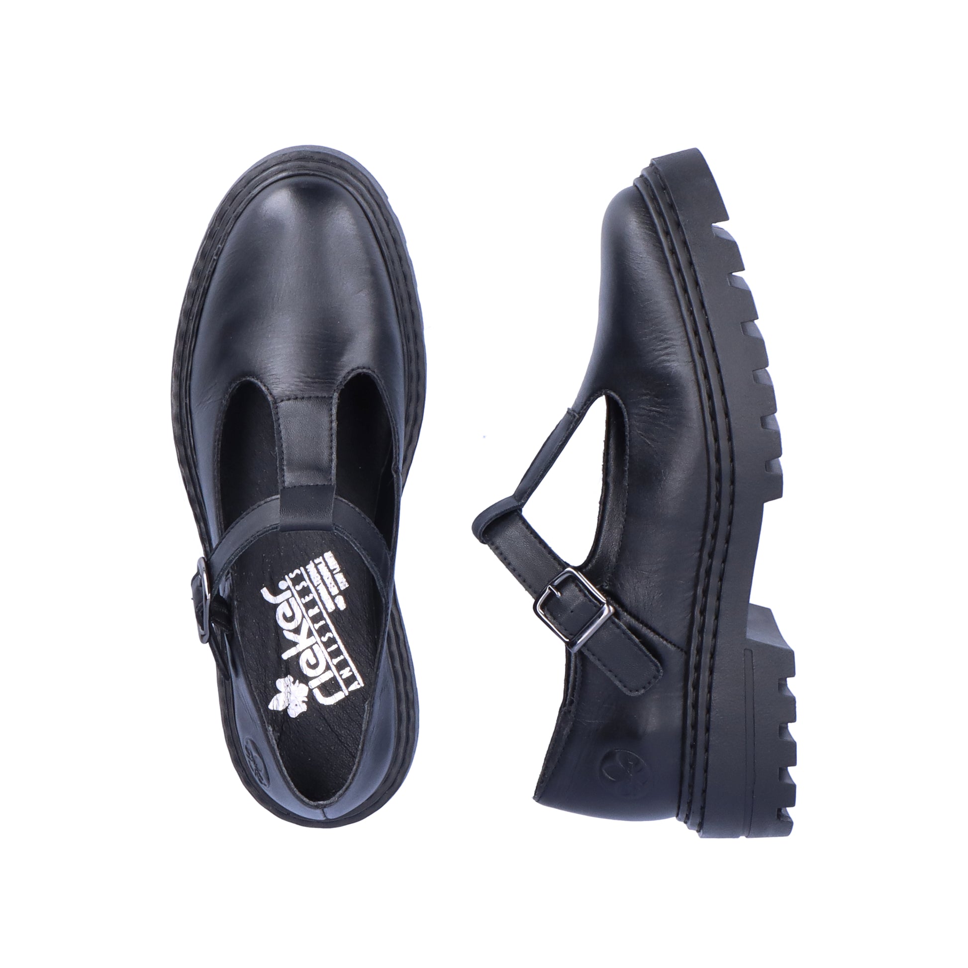 Black Buckle Shoes for Women | Rieker Z9664-00