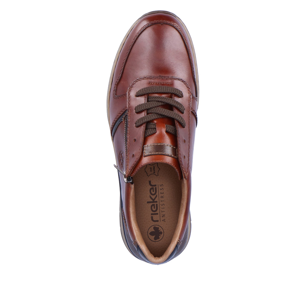 Brown Zip Shoes for Men | Rieker B2112-25