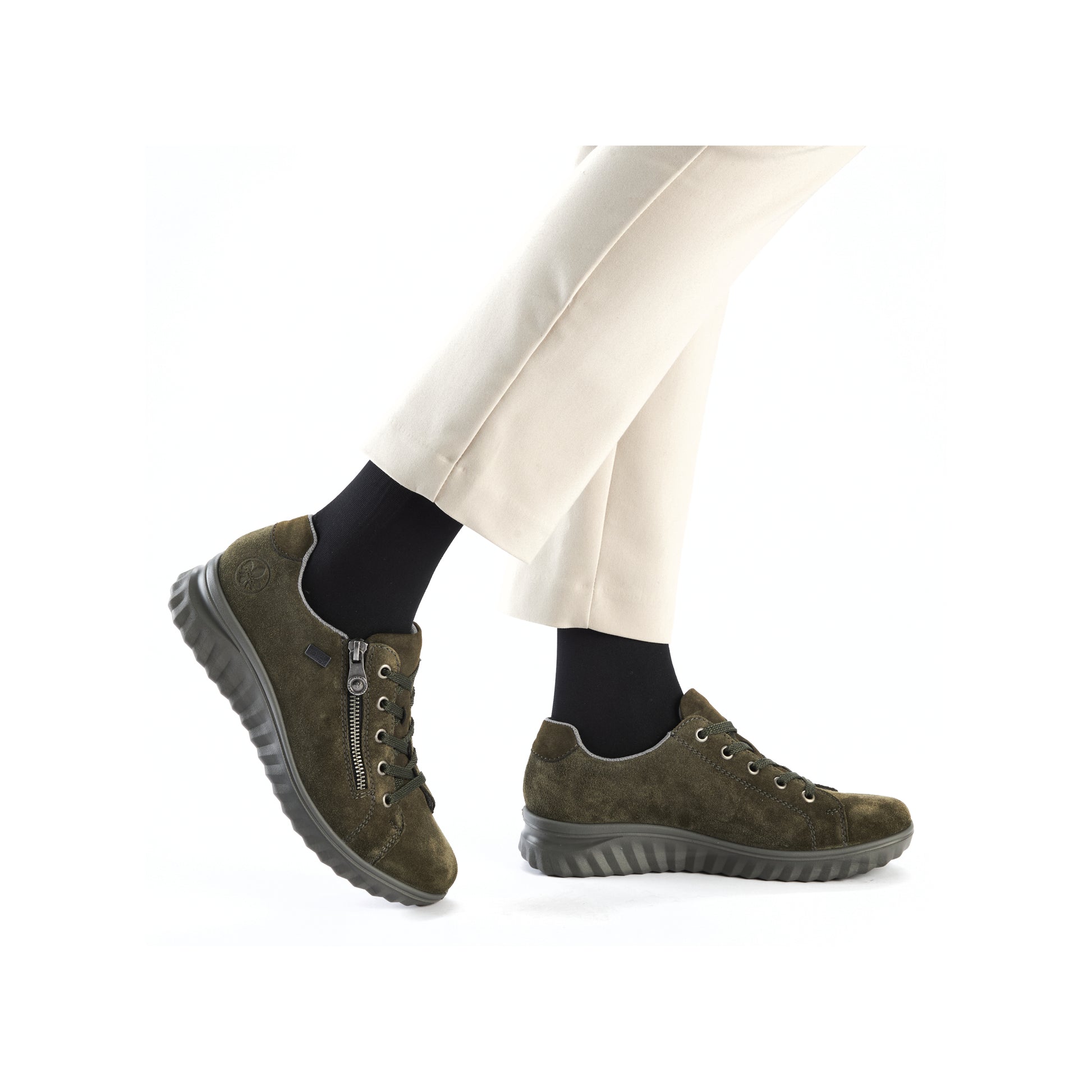 Green Zip Shoes for Women | Rieker 59000-54