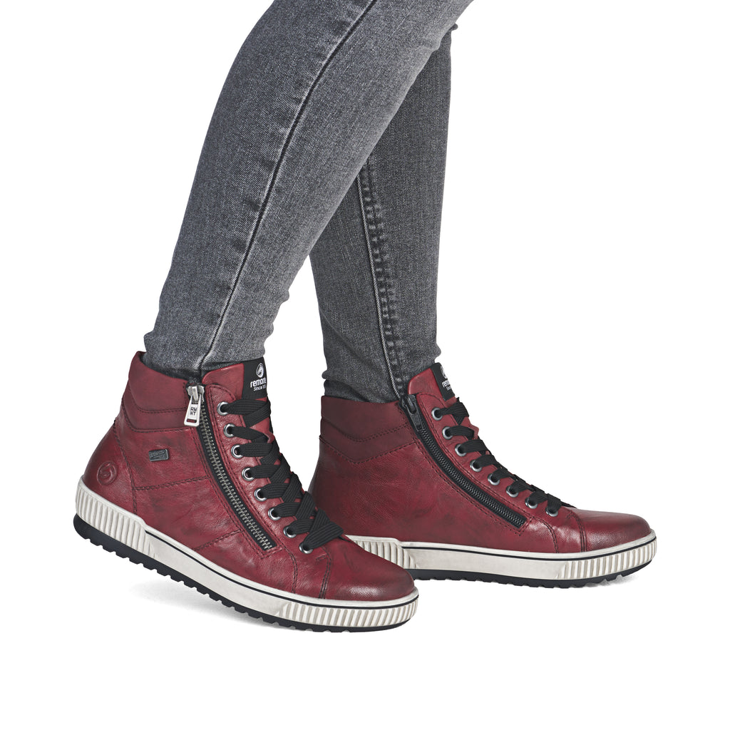 Red Zip Boots for Women | Remonte D0772-36
