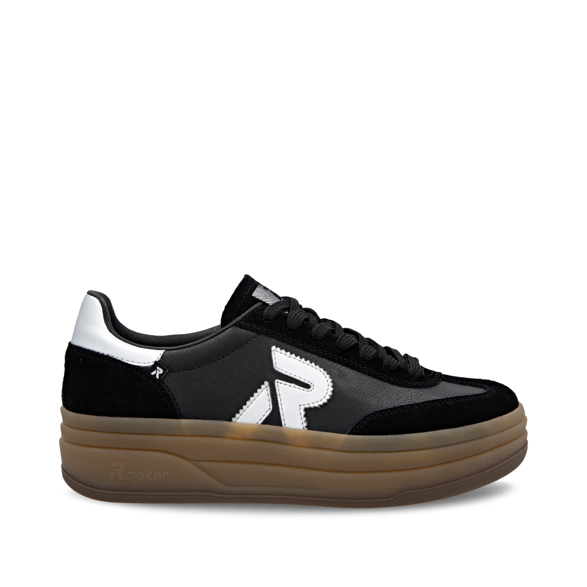 Black Elasticated Shoes for Women | Rieker W3700-00