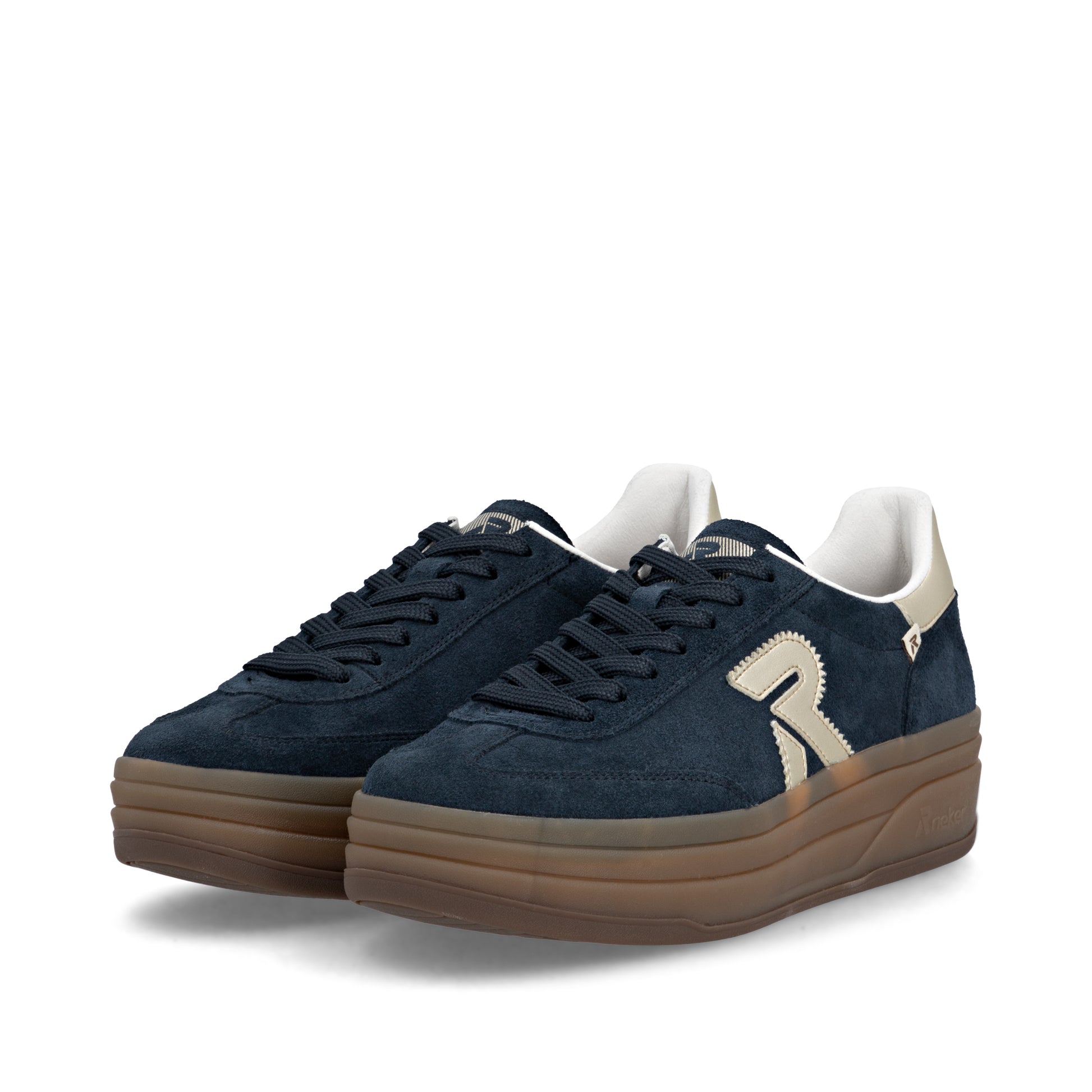 Blue Elasticated Shoes for Women | Rieker W3700-14