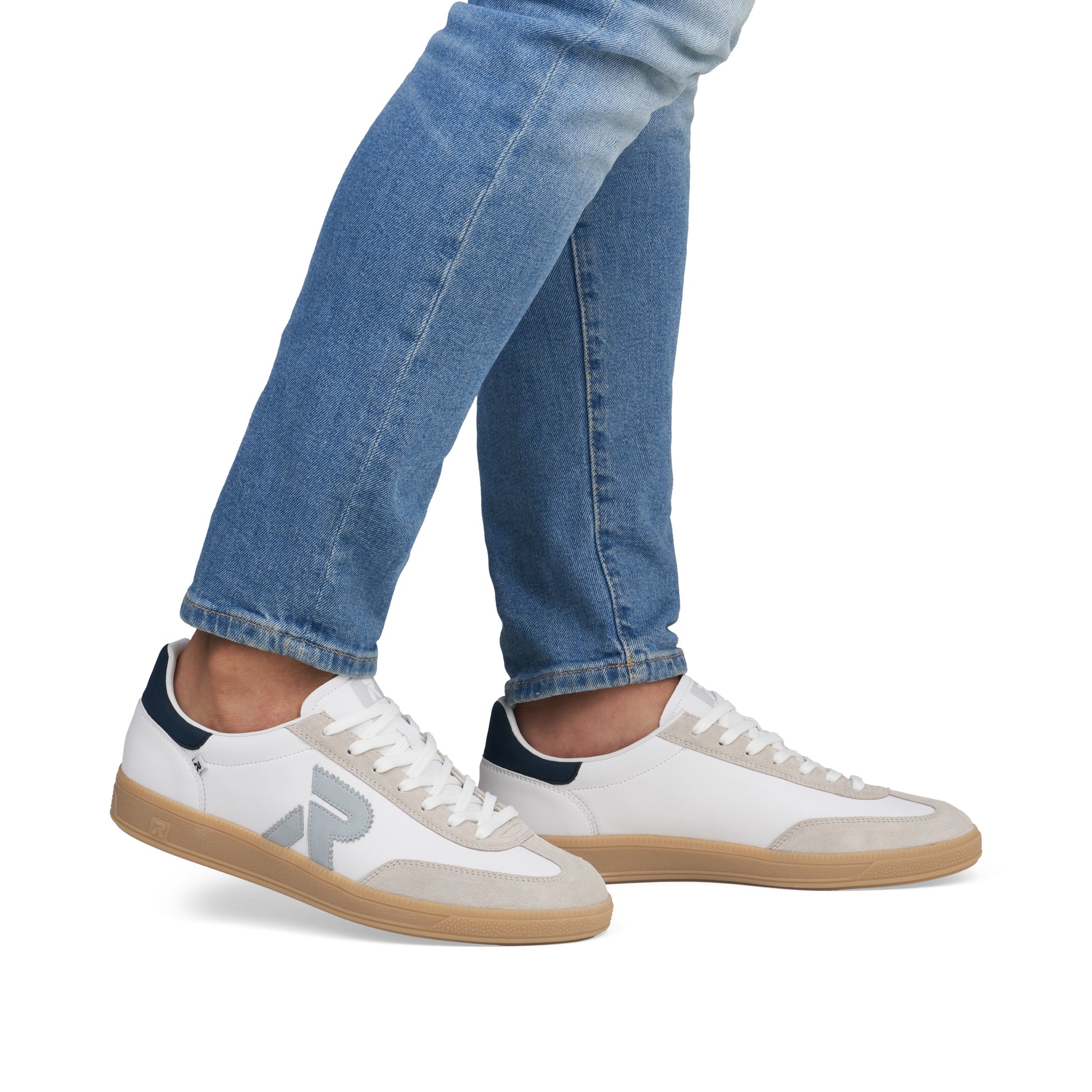 White Elasticated Shoes for Men | Rieker U2200-82