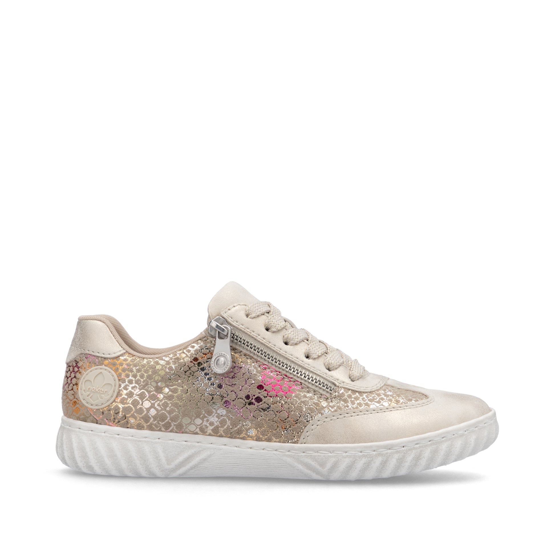 Beige Zip Shoes for Women | Rieker N0902-90