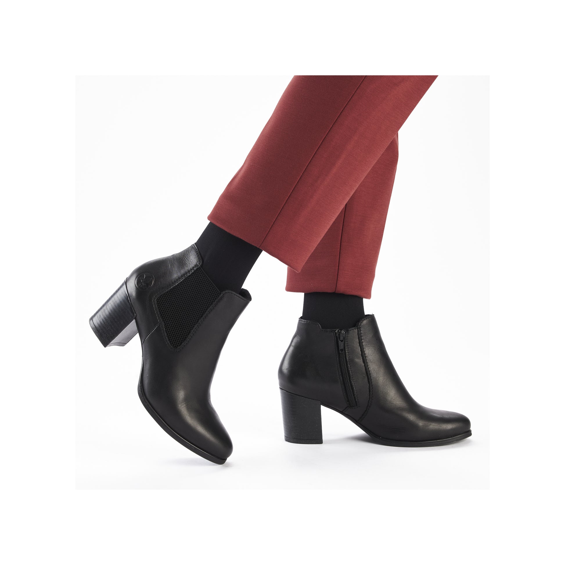Black Zip Boots for Women | Rieker 50194-00