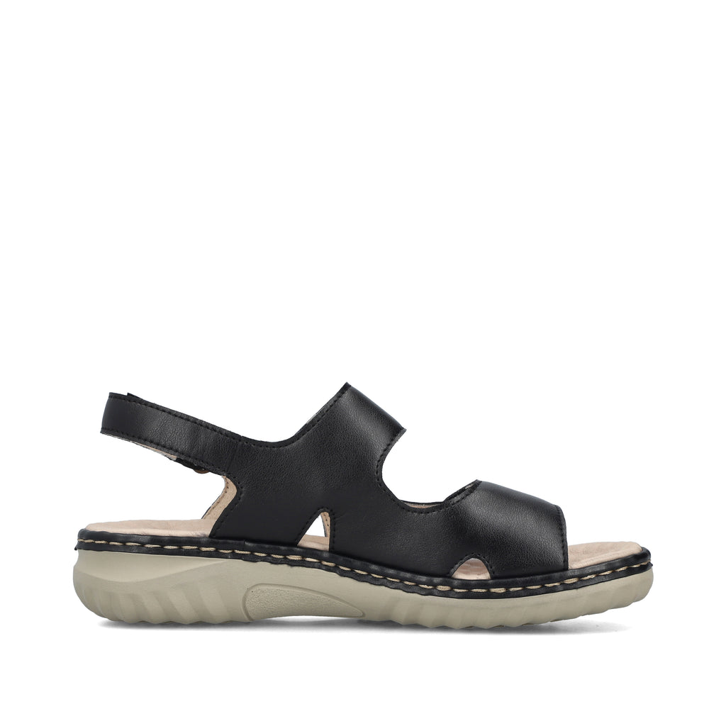 Black Hook & Loop Sandals for Women | Rieker 60462-00