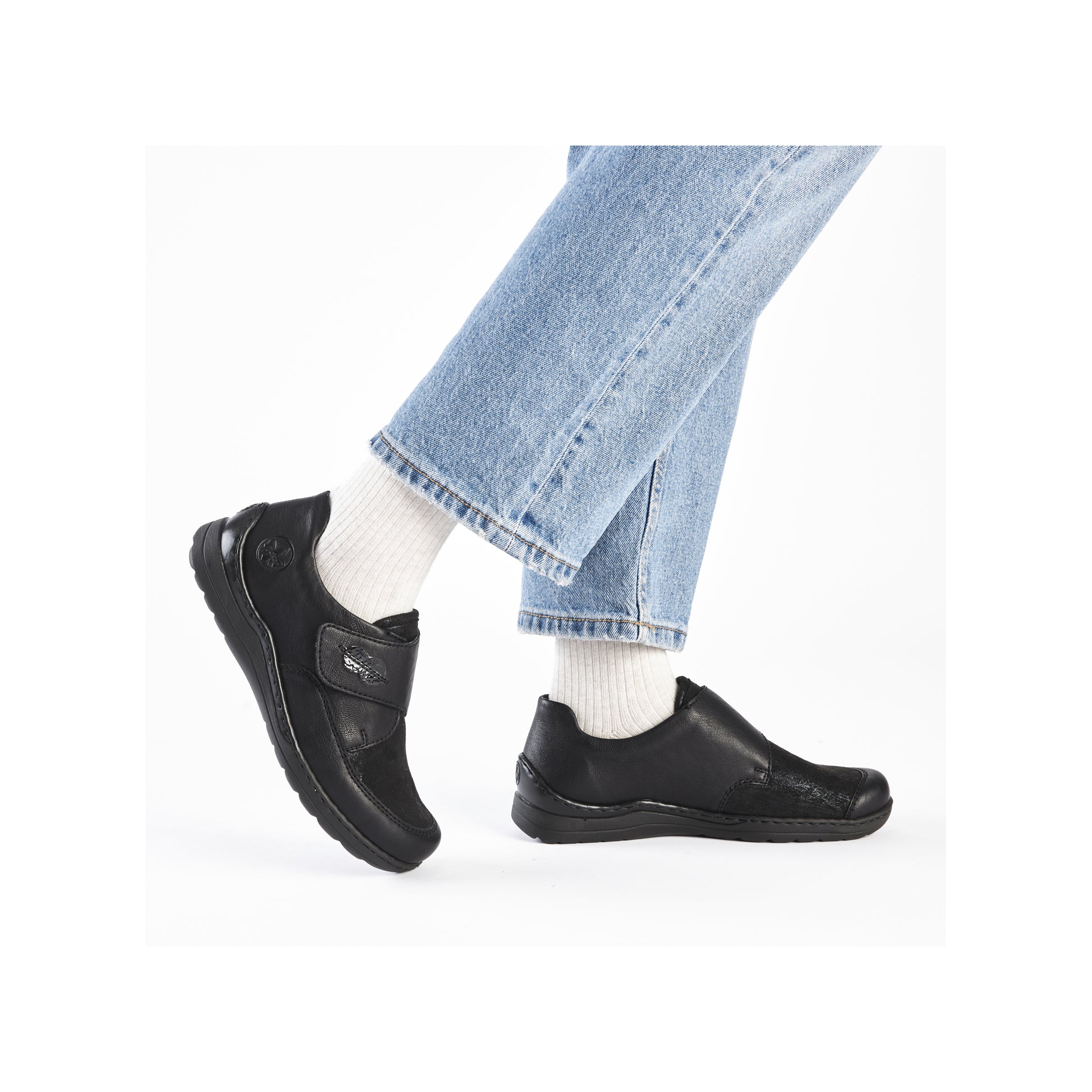 Black Hook & Loop Shoes for Women | Rieker 48954-00