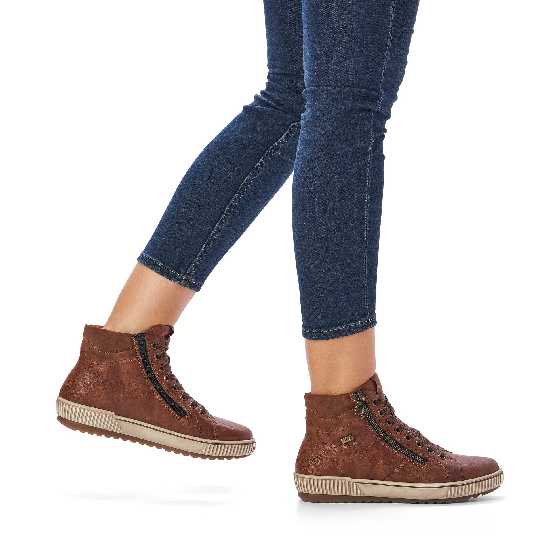 Brown Zip Boots for Women | Remonte D0772-22