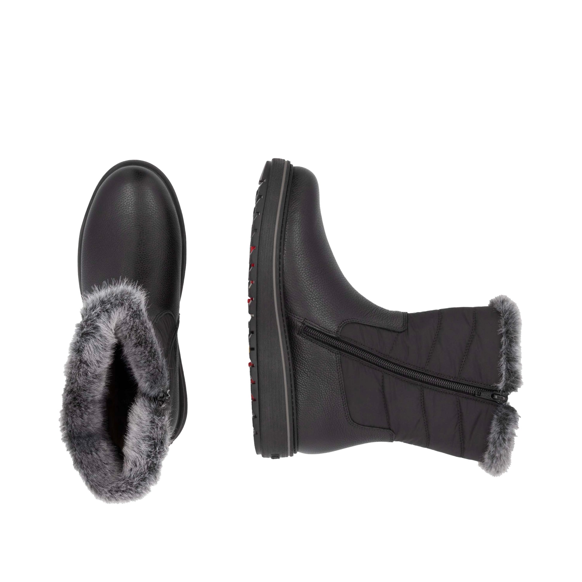 Black Zip Boots for Women | Remonte D0U79-03