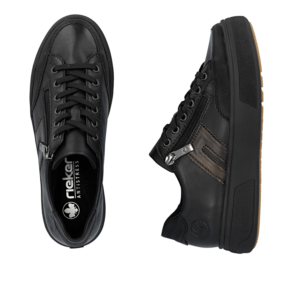 Black Zip Shoes for Women | Rieker M7711-00